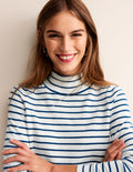 Striped Cashmere Jumper-Ivory / Navy