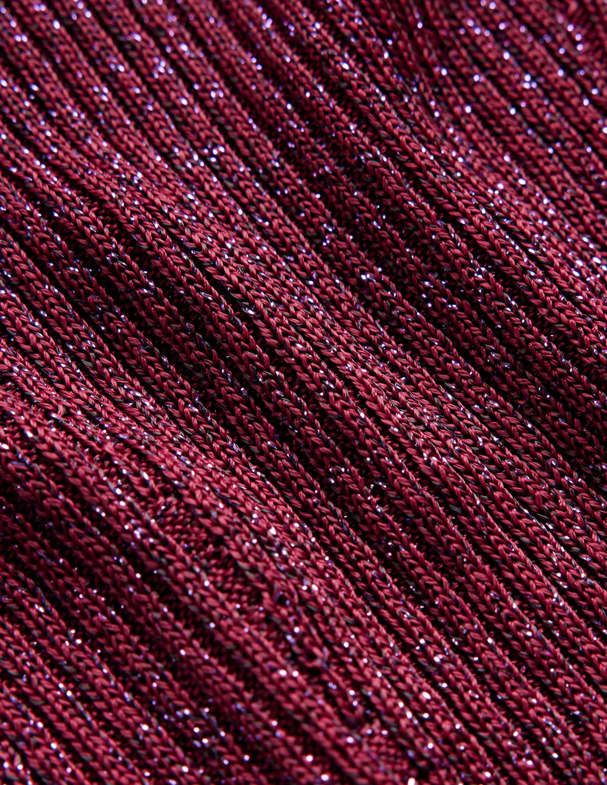 Party-Pullover aus glitzerndem Rippstrick-Zwetschgenbeere - Image 6