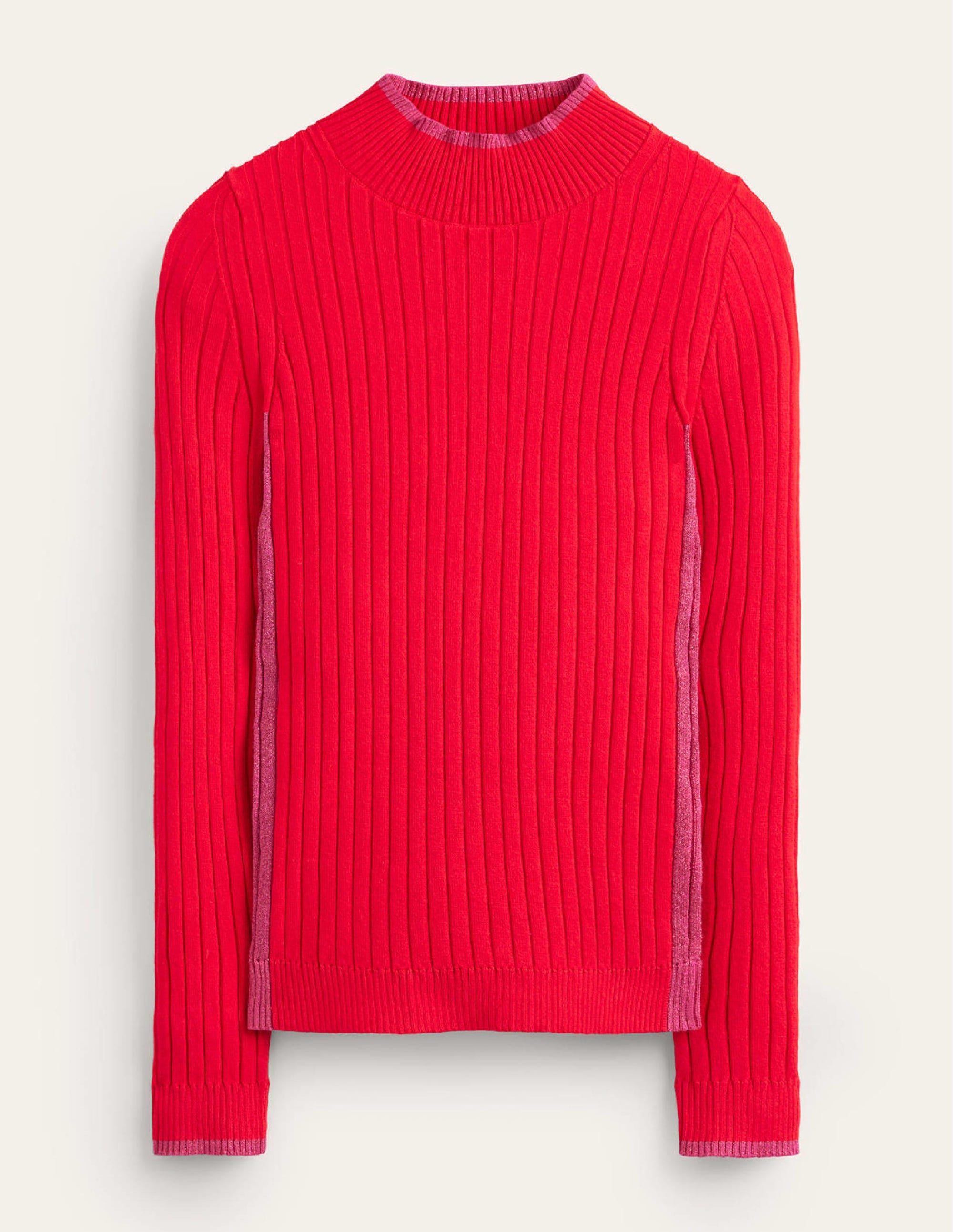Isodora Rippstrick-Pullover-Leuchtendes Rot - Image 6