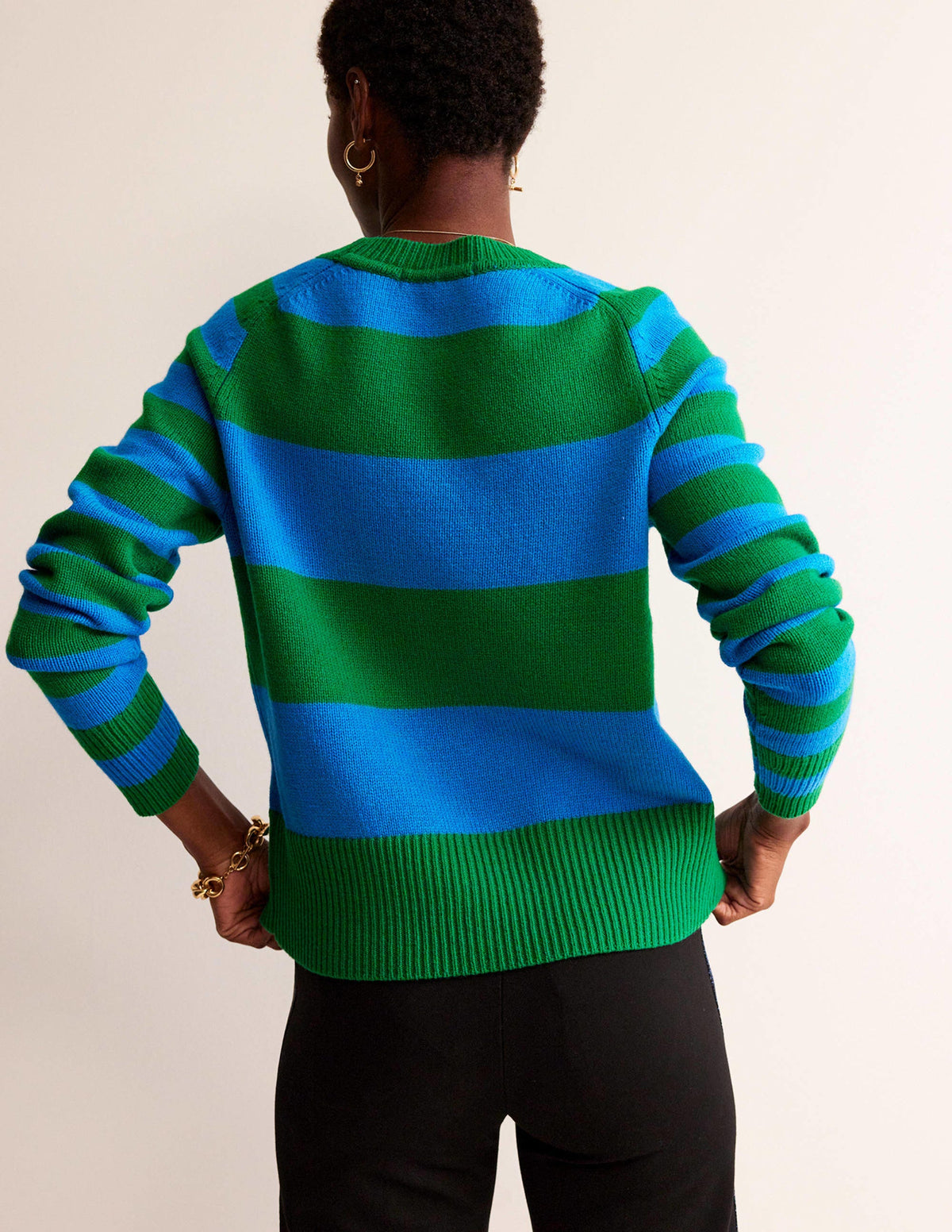 Olivia Merino-Pullover-Leuchtendes Kobaltblau/Veridiangrün - Image 3