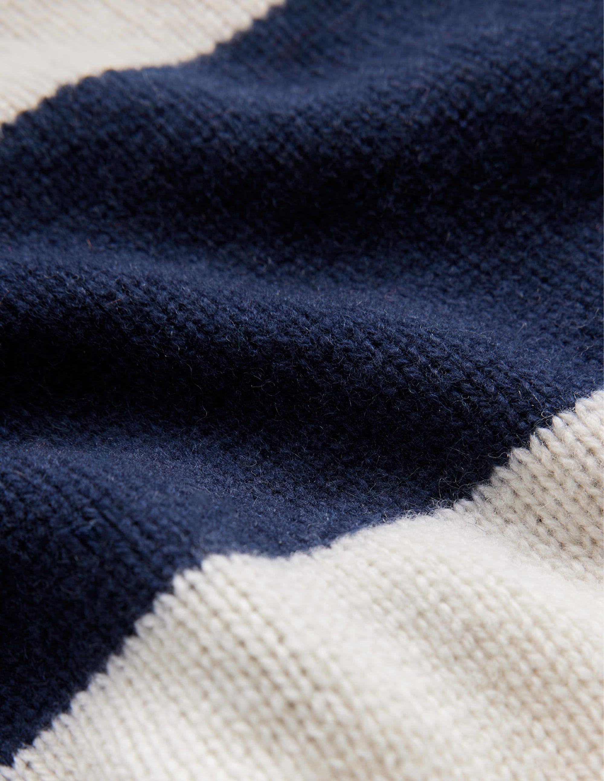 Pull Olivia en laine mérinos-Bleu marine et ivoire - Image 7