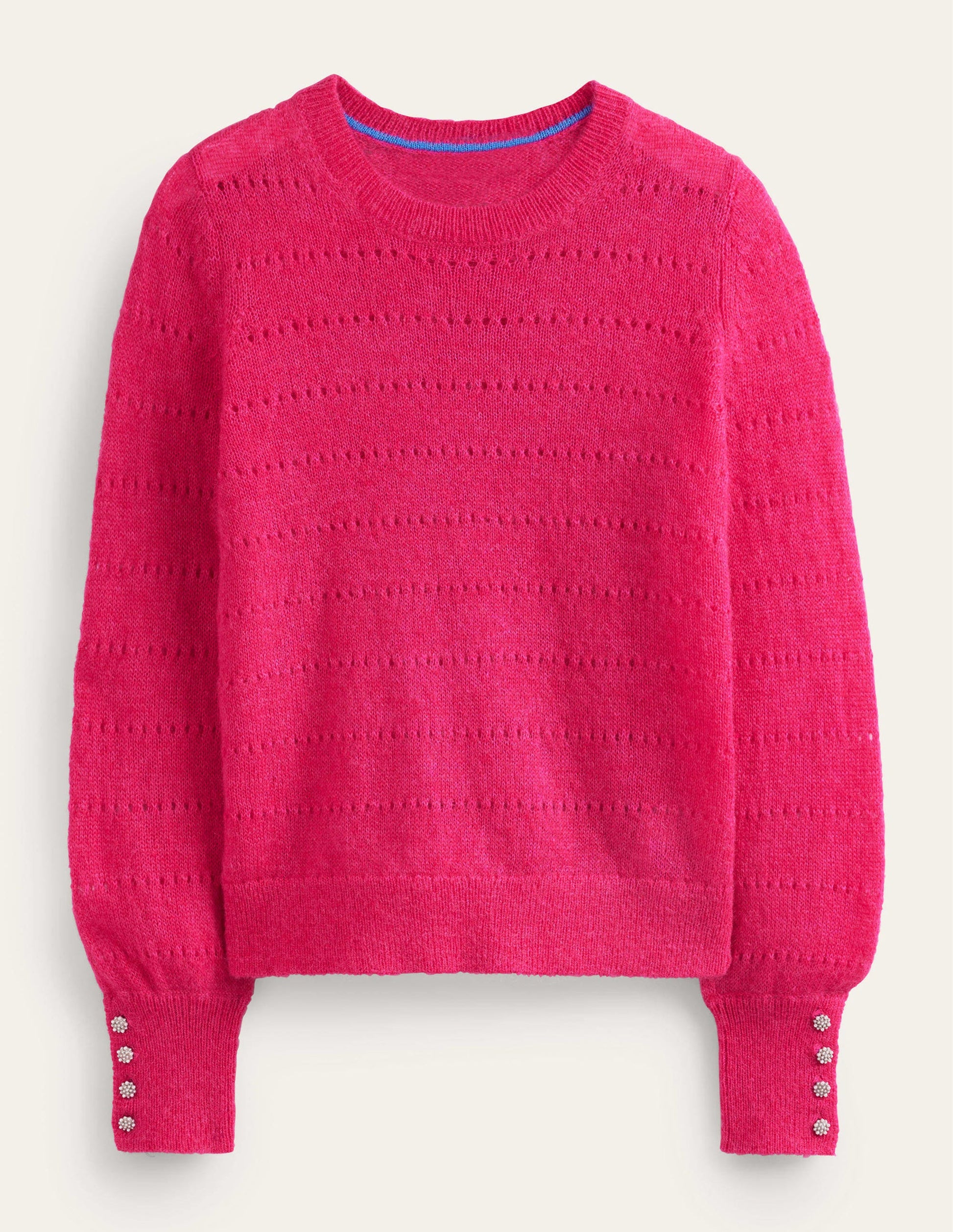 Pull duveteux texturé-Rose éclatant-5
