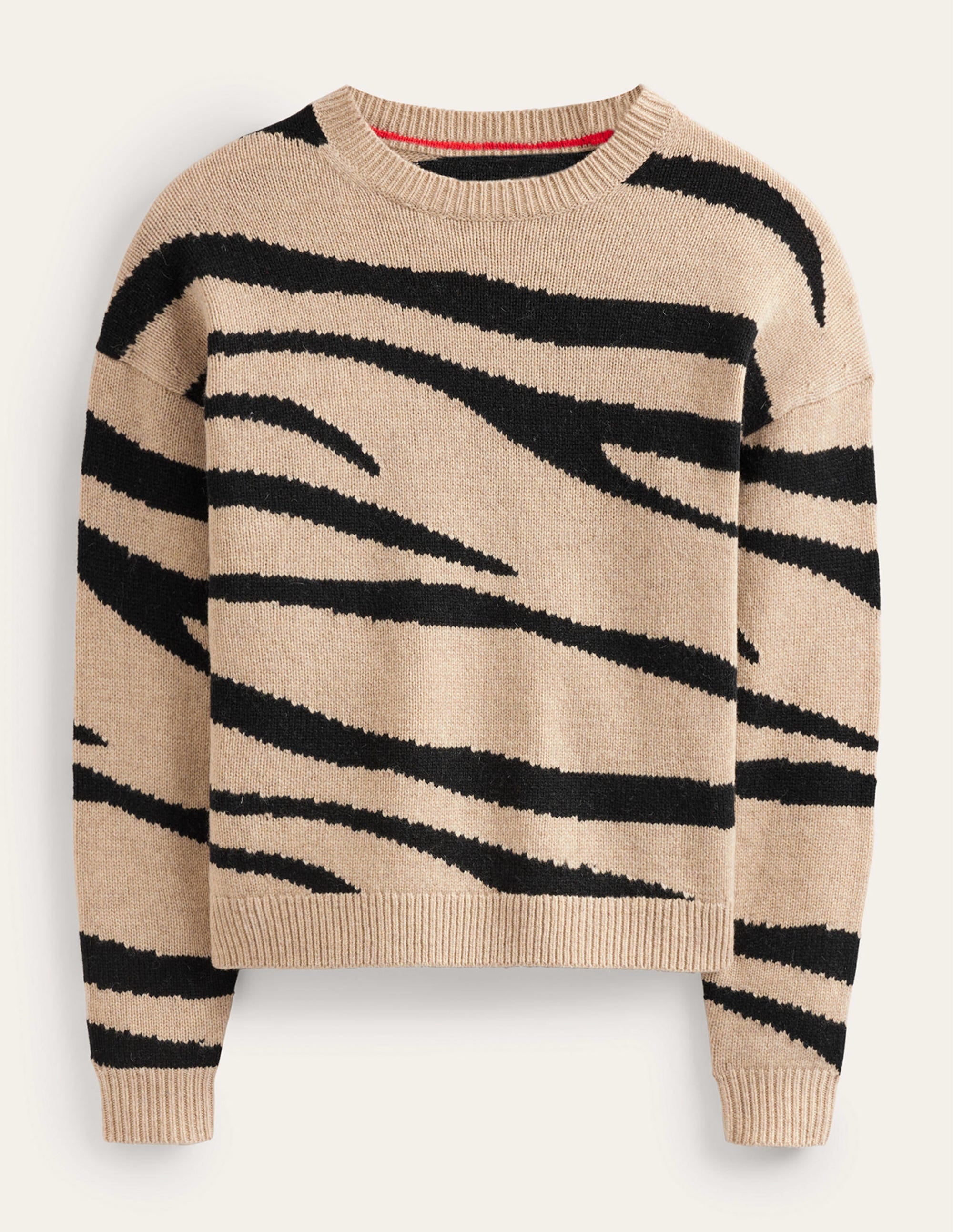 Zebrapullover-Graubraun Meliert/Schwarz - Image 5