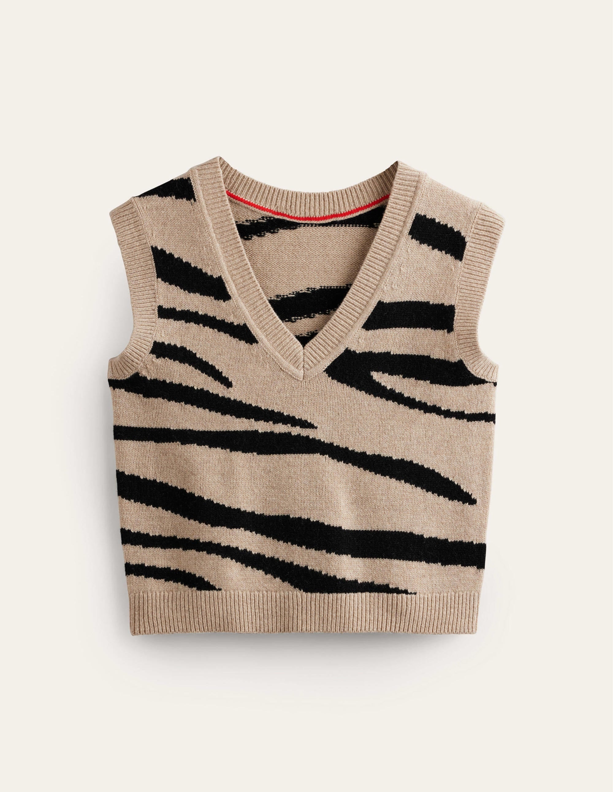 Zebra-Pullunder-Graubraun Meliert/Schwarz - Image 5