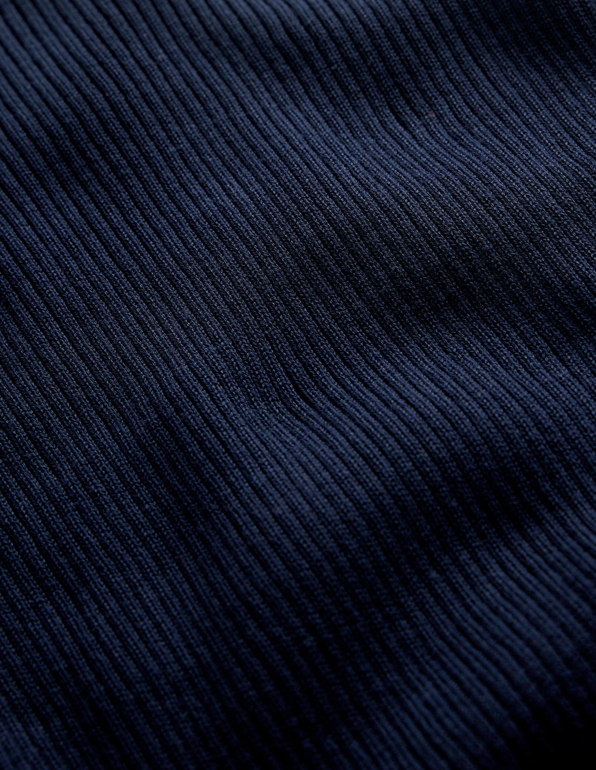Ribbed Cotton Jumper-Navy-6