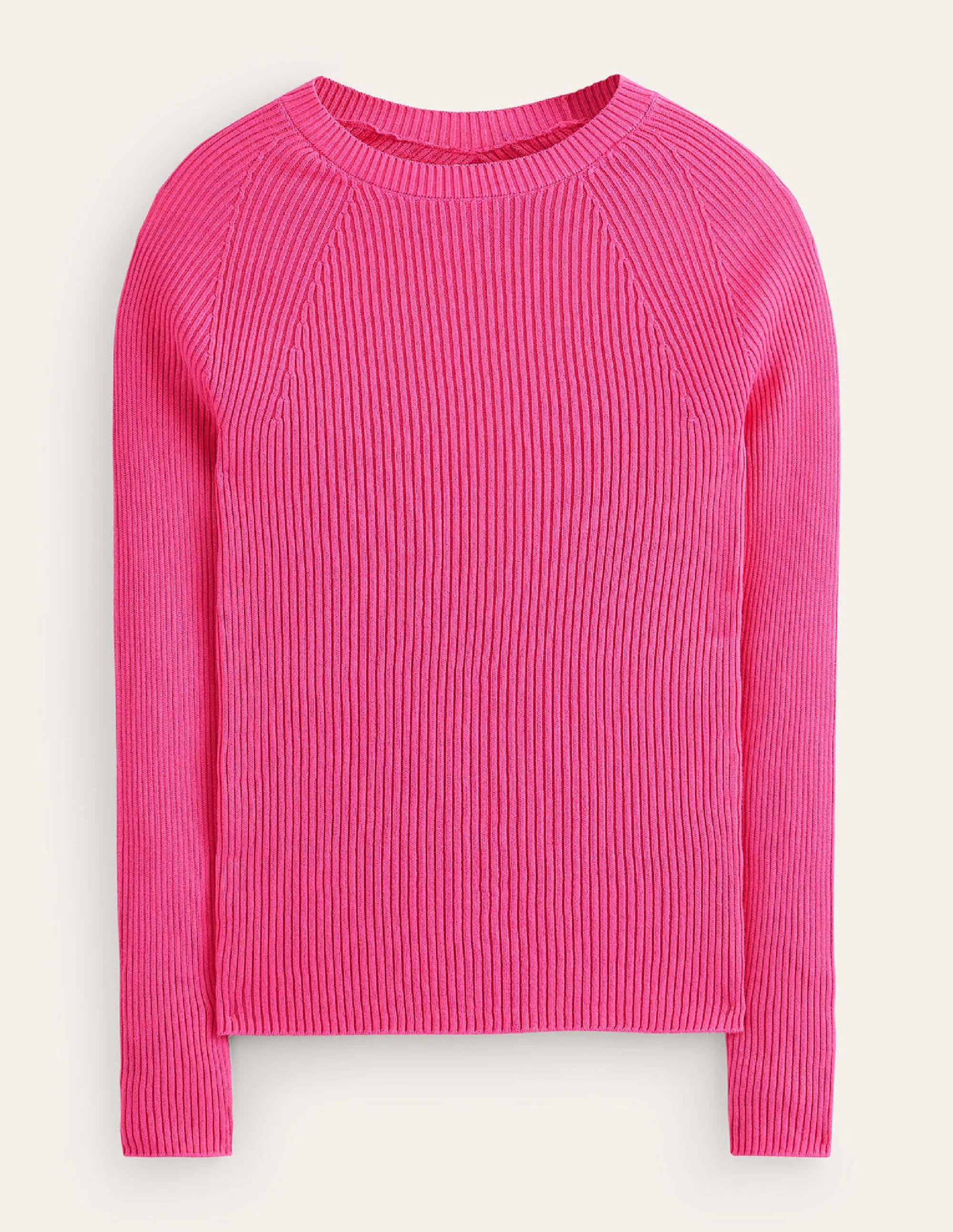 Baumwollpullover aus Rippstrick-Pink - Image 5