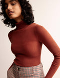 Catriona Rollkragenpullover-Kastanienbraun