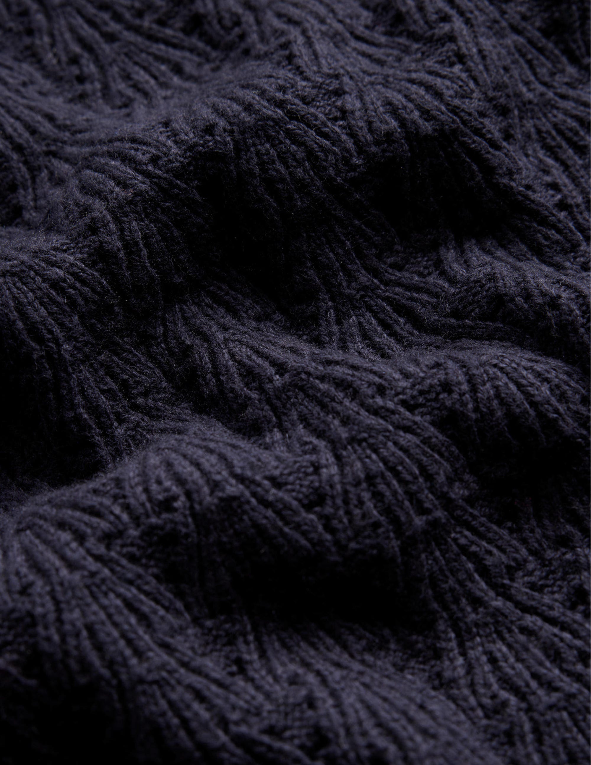 Pullover mit Pointelle-Stickerei-Marineblau - Image 6