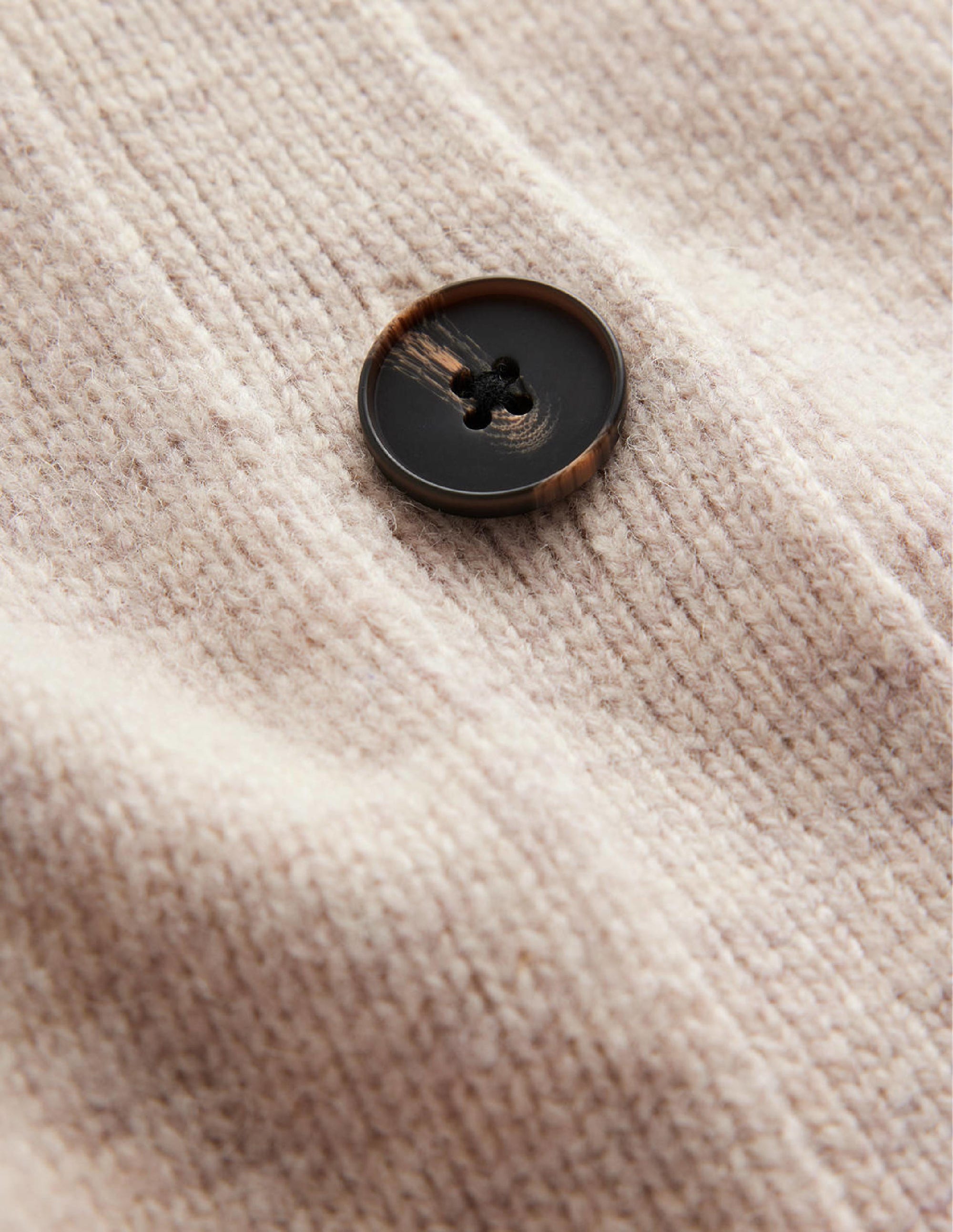 Manteau-gilet en laine brossée-Avoine chiné - Image 7