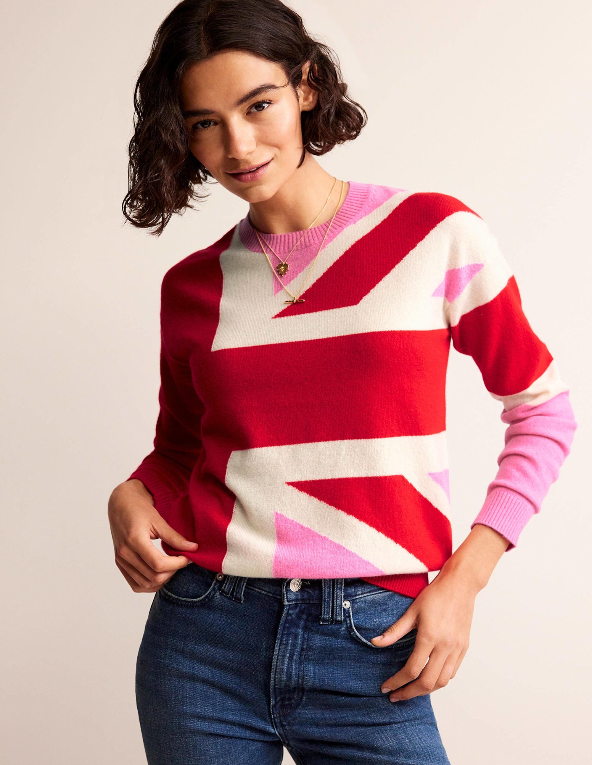 Lydia Kaschmirpullover-Kirschblüte Meliert - Image 1