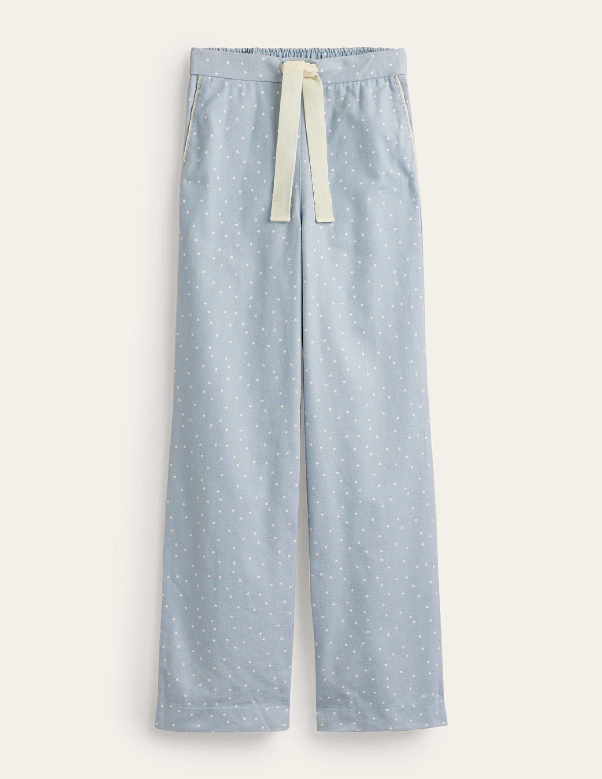 Brushed Cotton Pyjama Trousers-Surf, Spaced Dotty-5