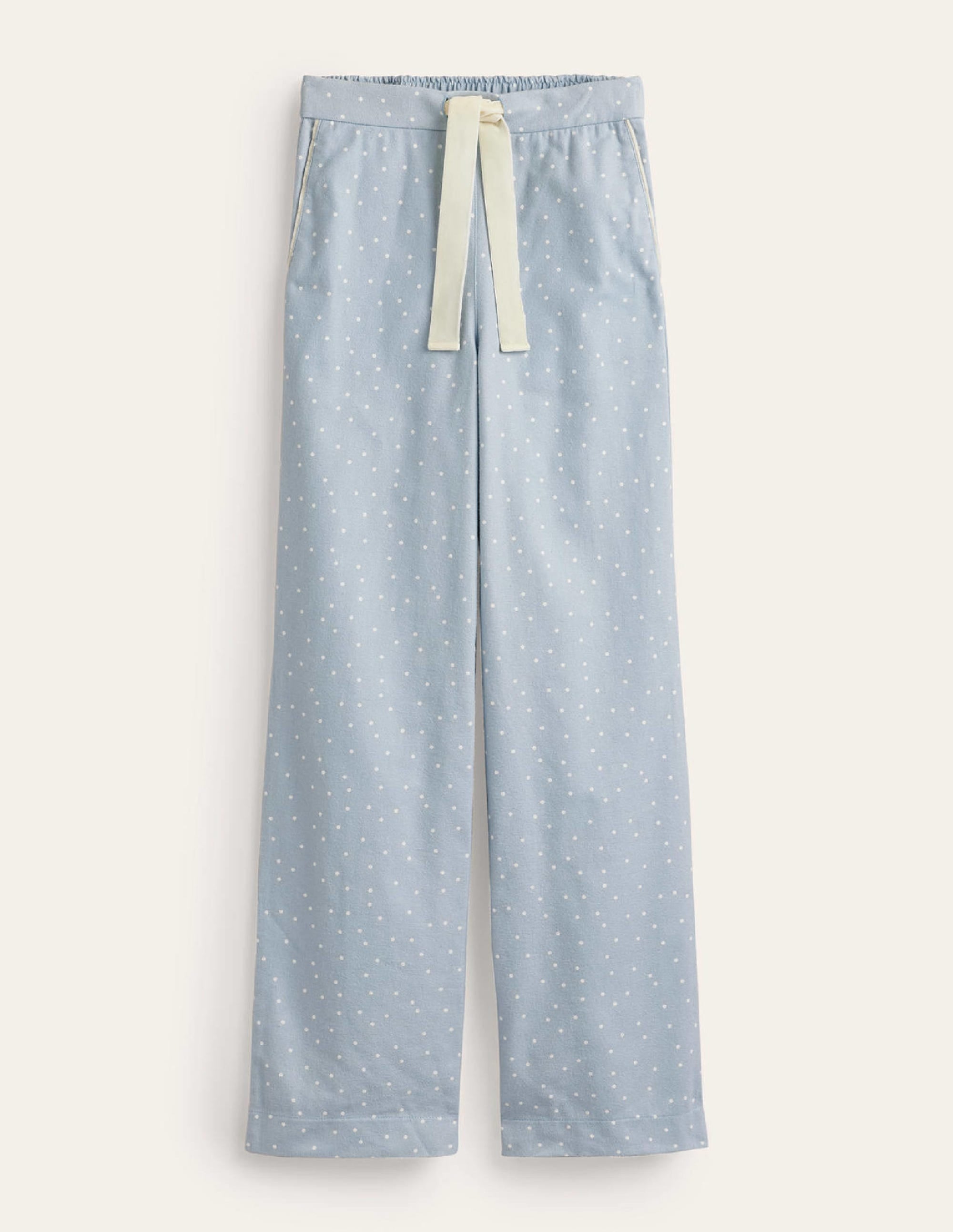 Brushed Cotton Pyjama Trousers-Surf, Spaced Dotty - Image 5