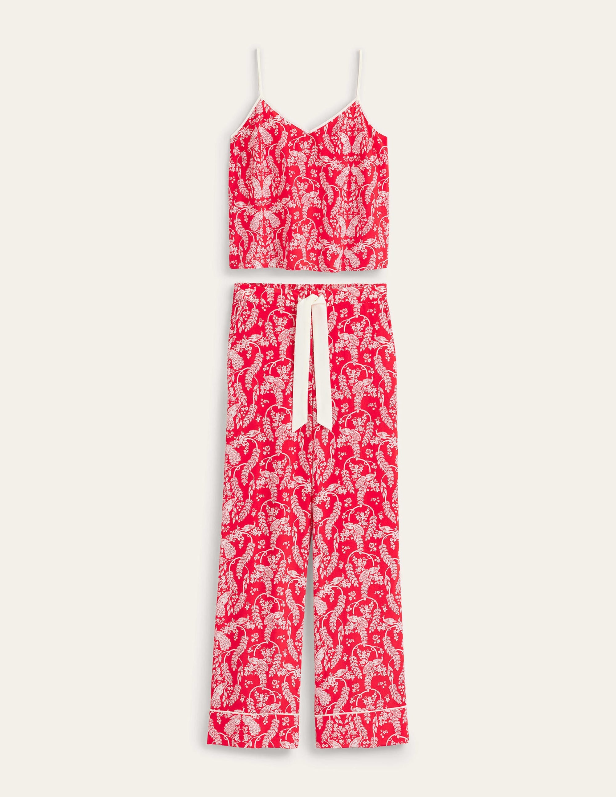Pyjama en soie-Piment fort, paon - Image 6