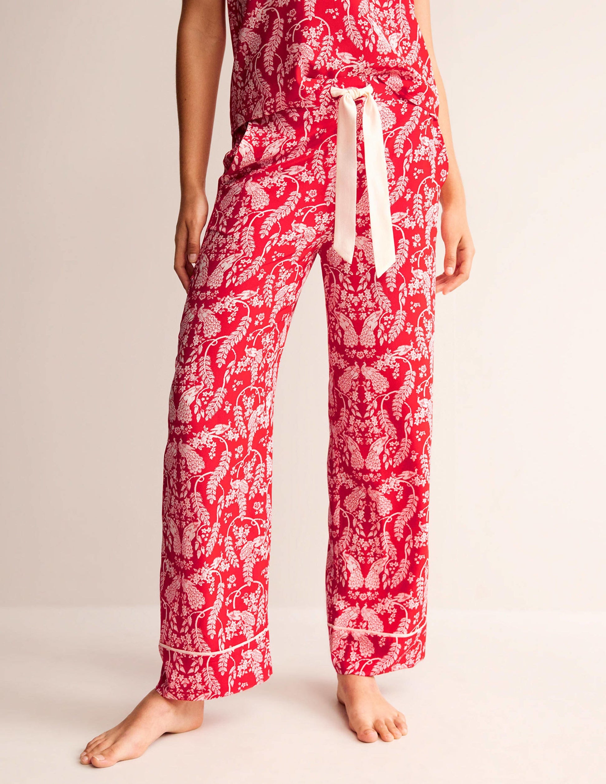Pyjama en soie-Piment fort, paon-4