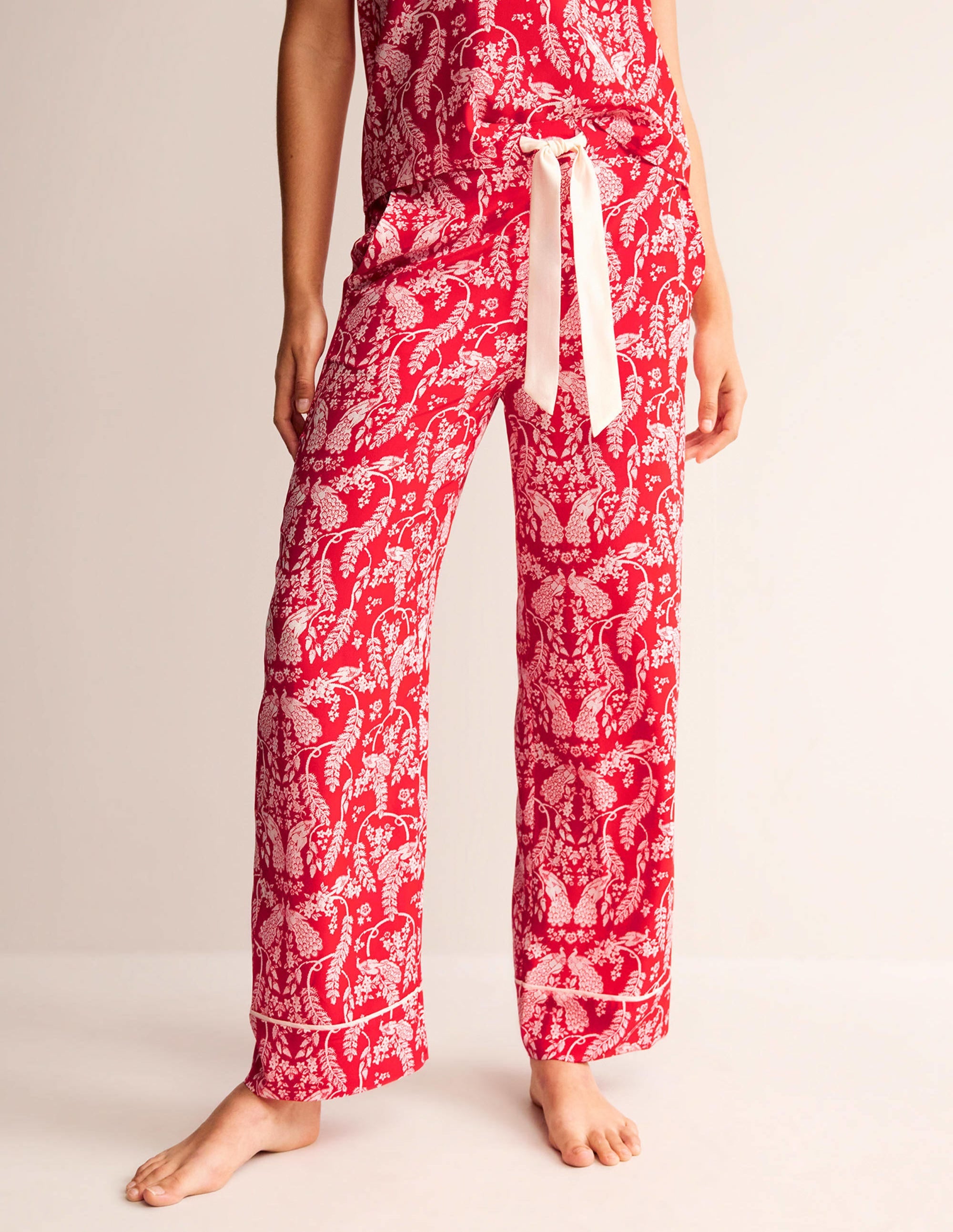 Pyjama en soie-Piment fort, paon - Image 4