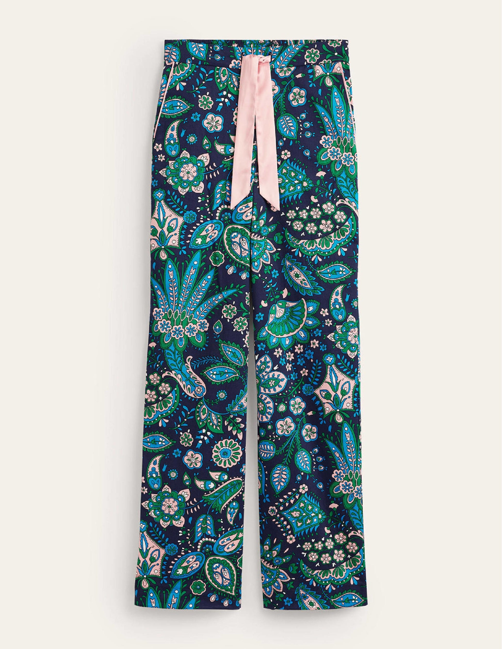 Pantalon de pyjama en satinette de coton-Multi, motif Azalea Bloom-5