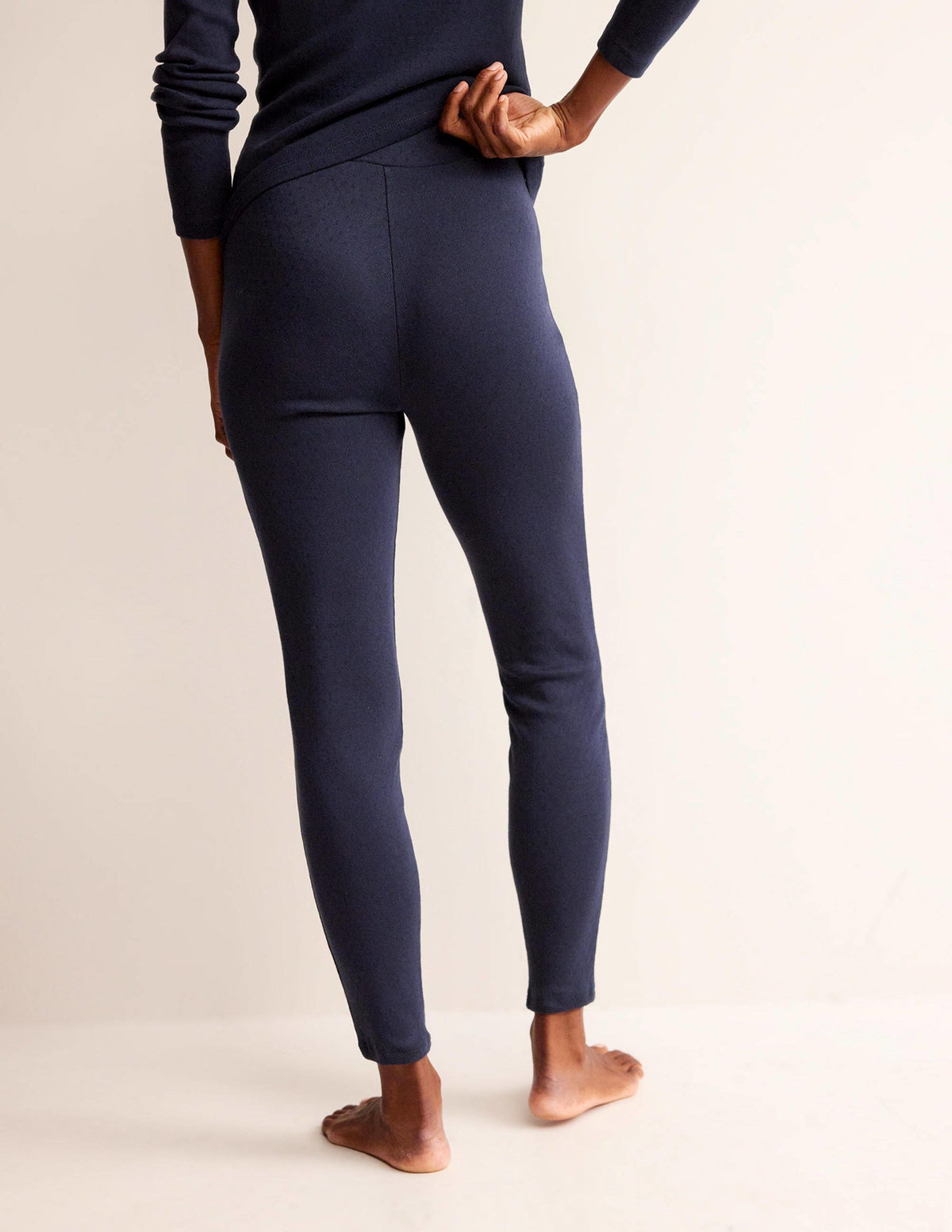 Pyjama-Leggings aus Jersey-Marineblau-3
