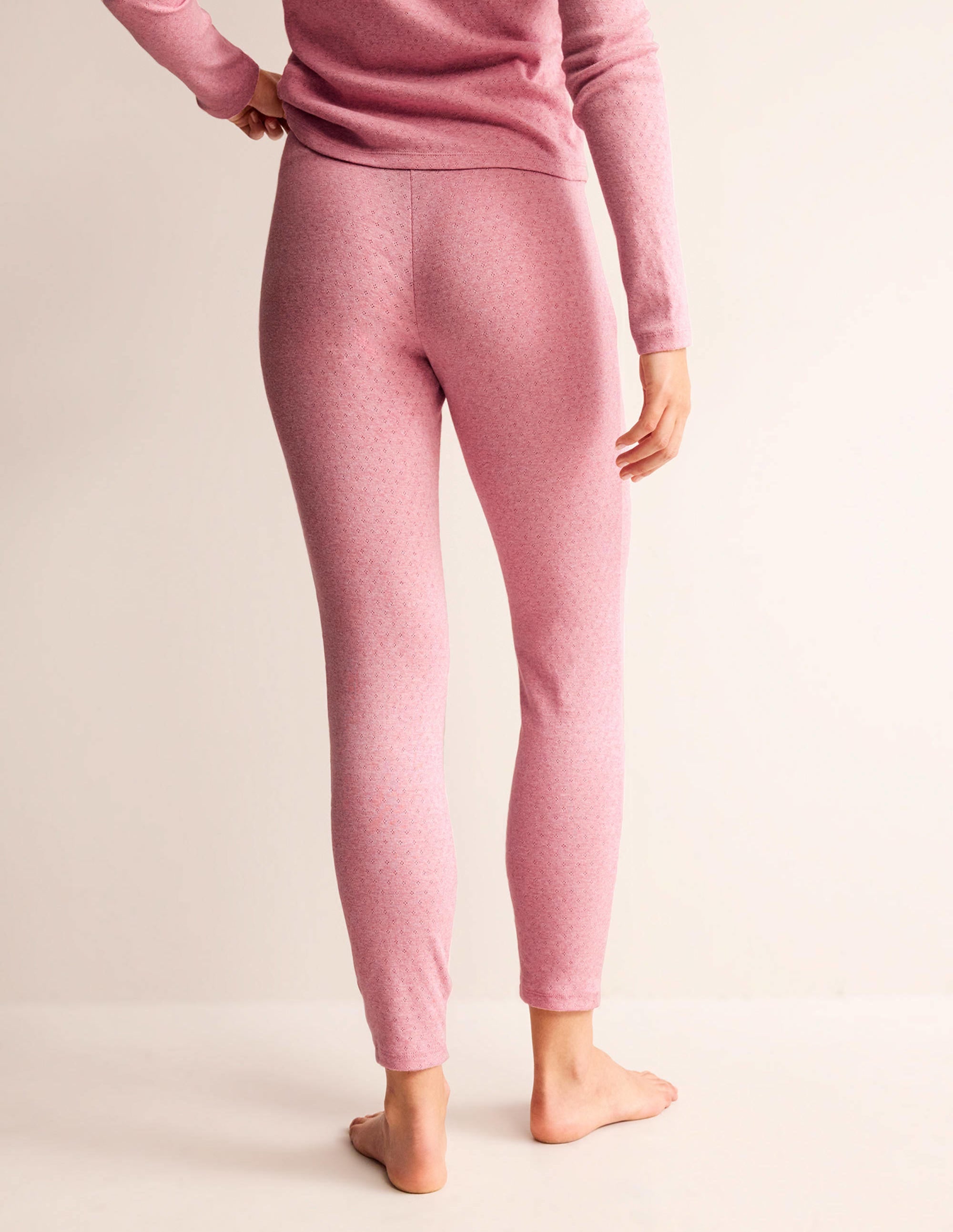 Pyjama-Leggings aus Jersey-Hellrosa Meliert - Image 3