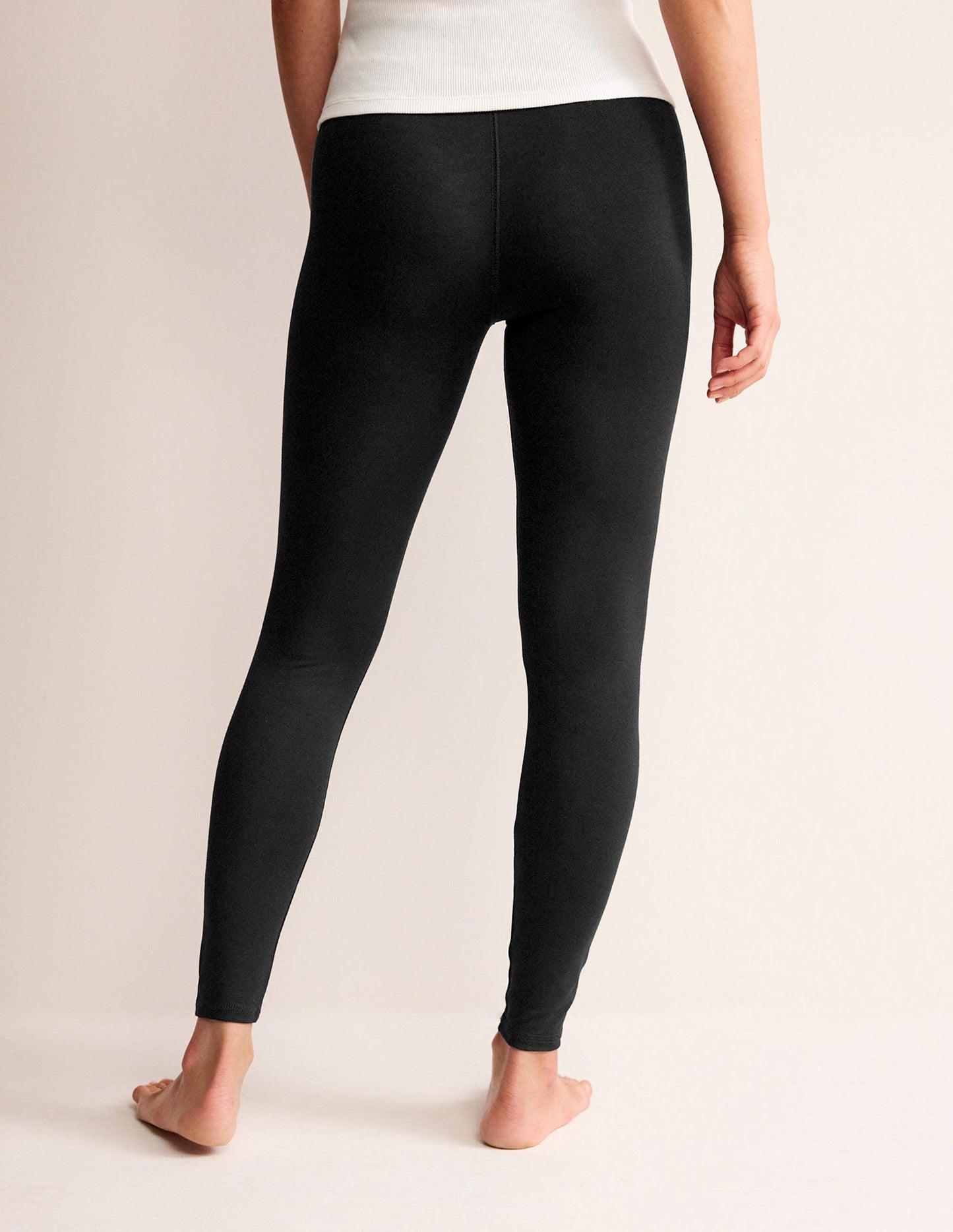 Legging taille haute en jersey-Noir