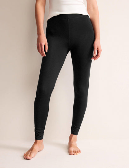 Legging taille haute en jersey-Noir