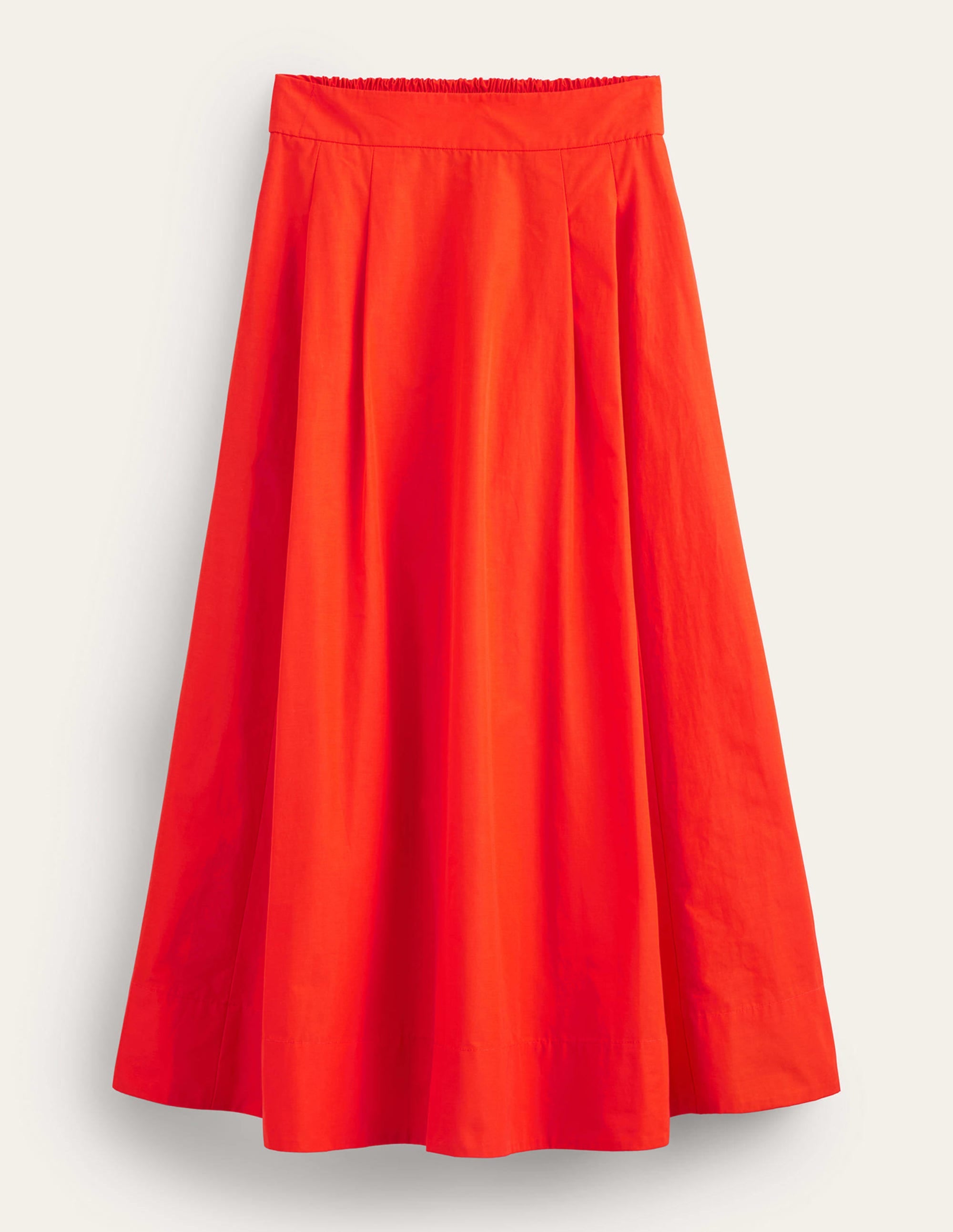 Jupe midi en taffetas à enfiler-Rouge - Image 6