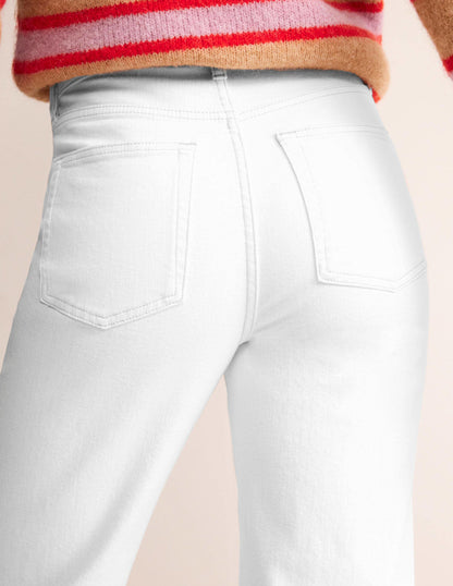 High Rise '90s Tapered Jeans-White