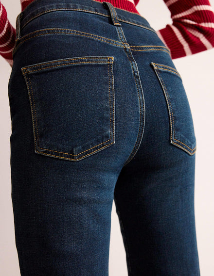 Jean slim taille mi-haute-Vintage indigo