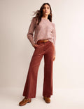 Cordhose mit weitem Bein-Roteiche