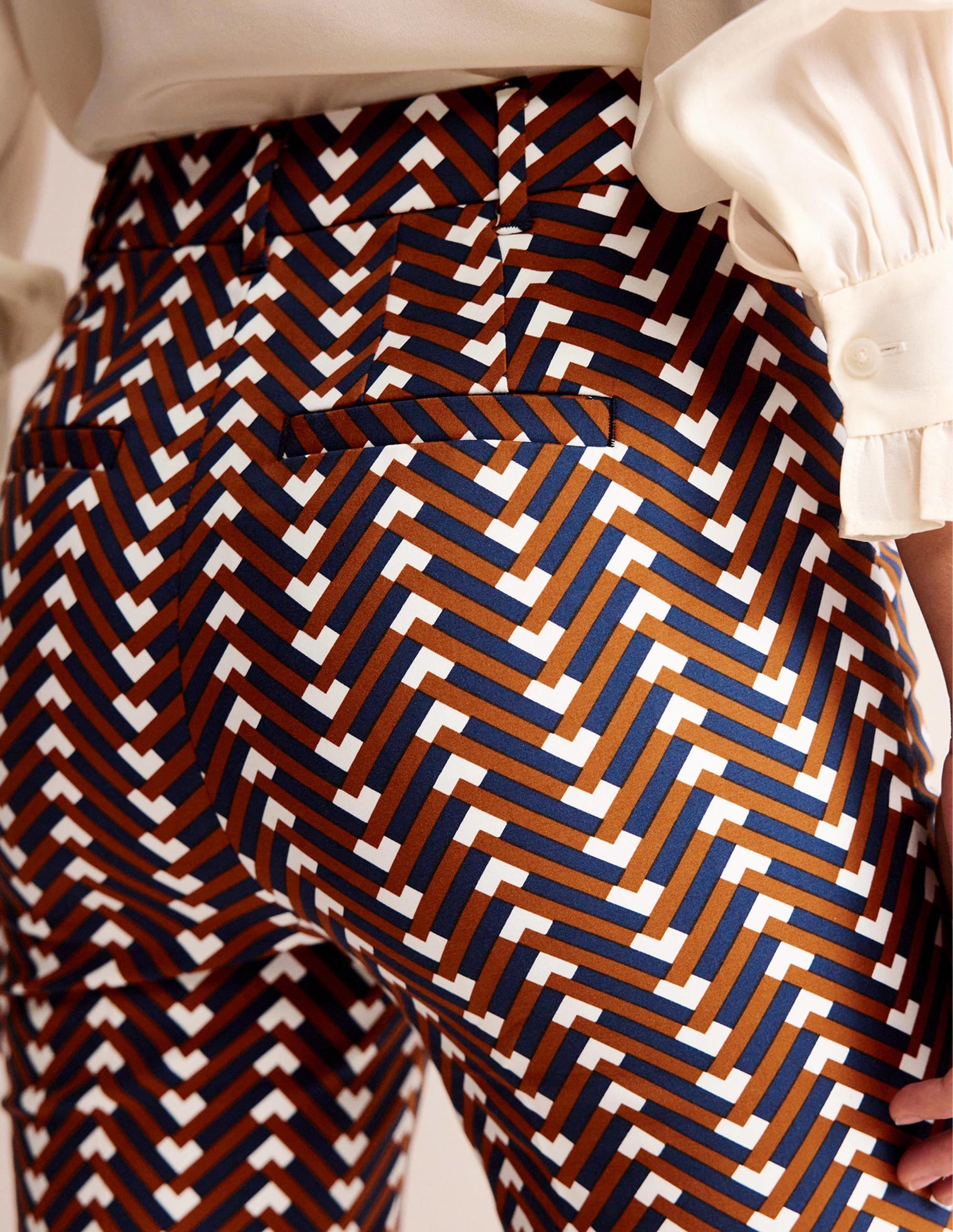 Pantalon Highgate imprimé-Citrouille, motif Chevron Geo - Image 2