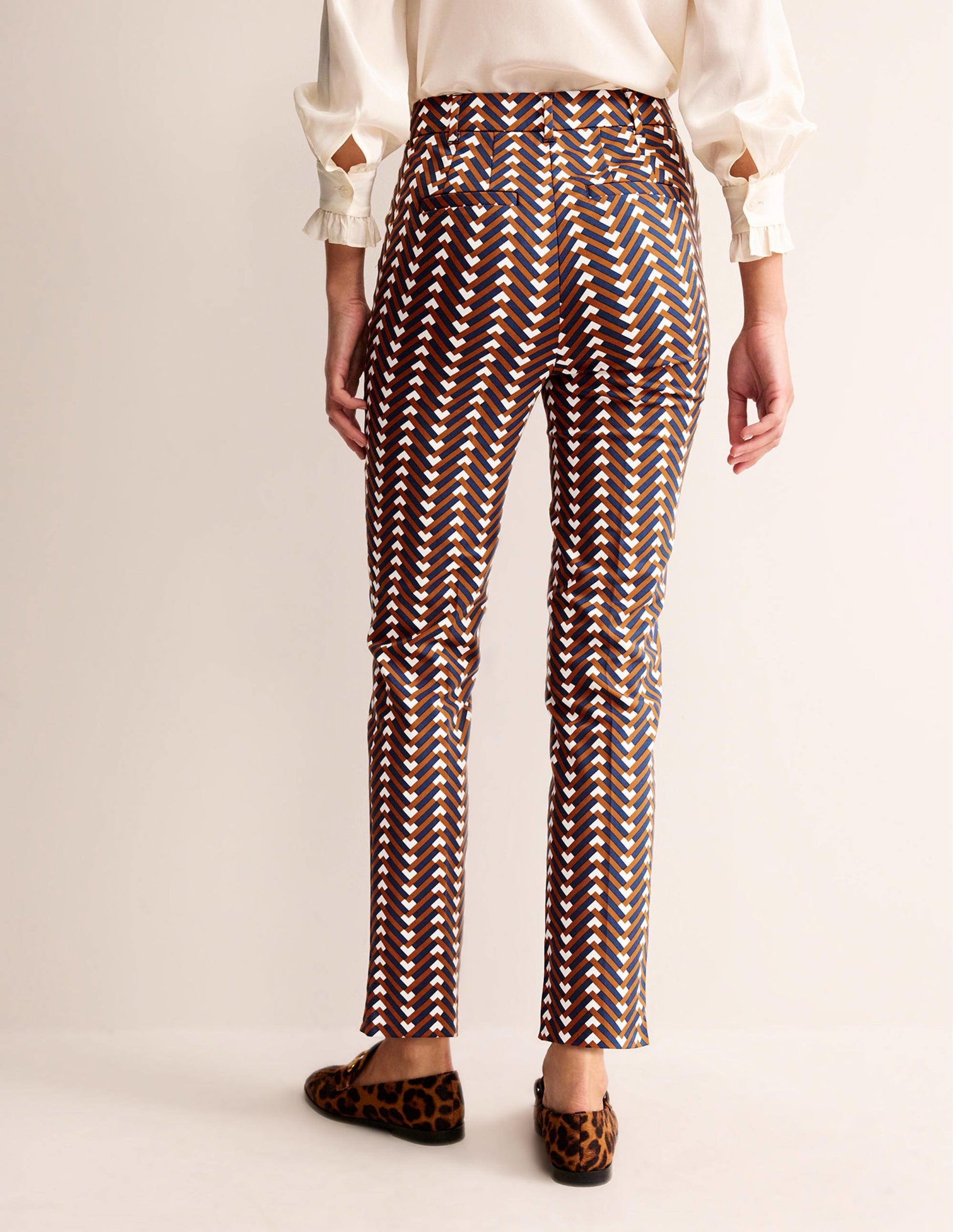 Pantalon Highgate imprimé-Citrouille, motif Chevron Geo-3