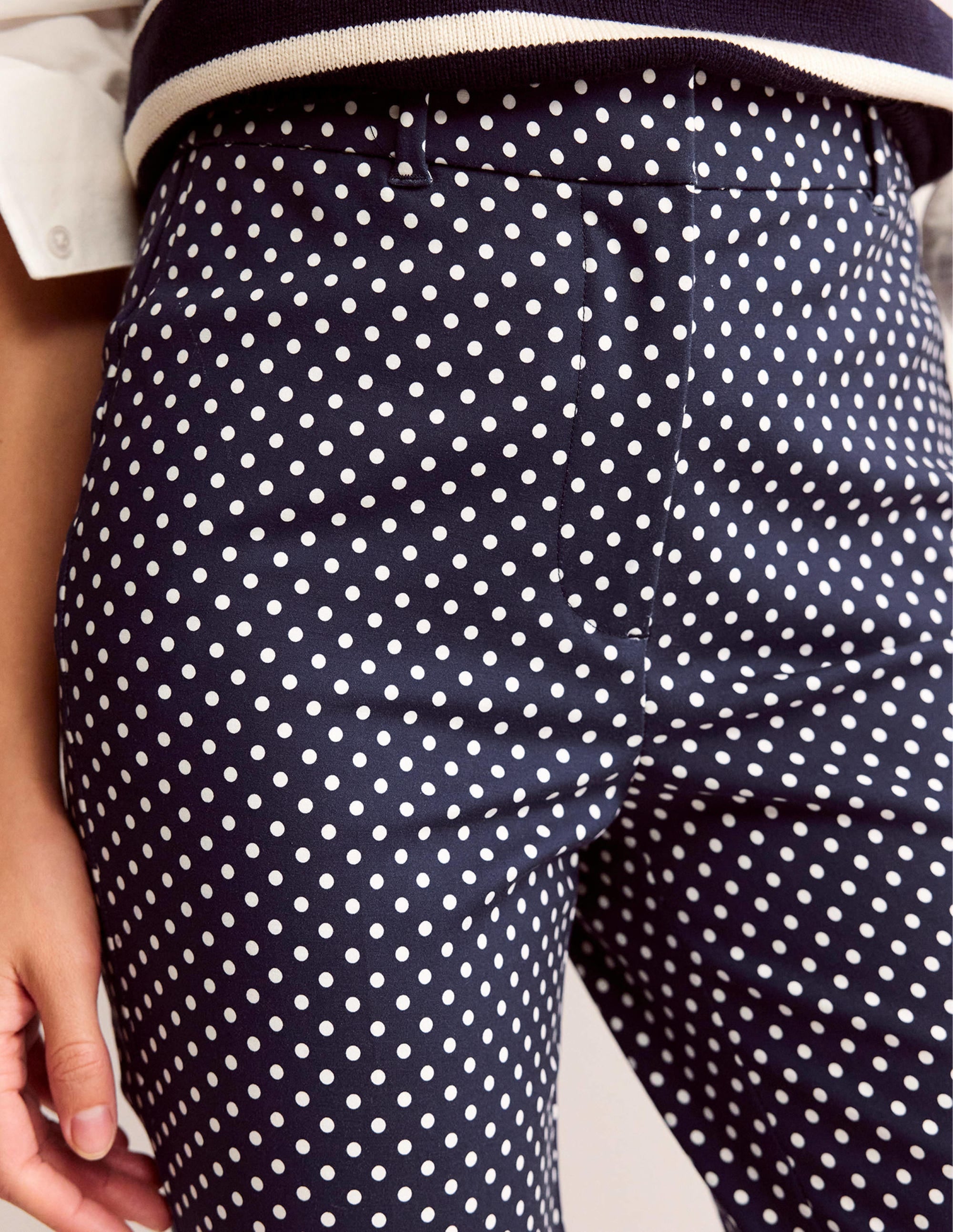 Pantalon Highgate imprimé-Bleu marine foncé, petits pois - Image 2