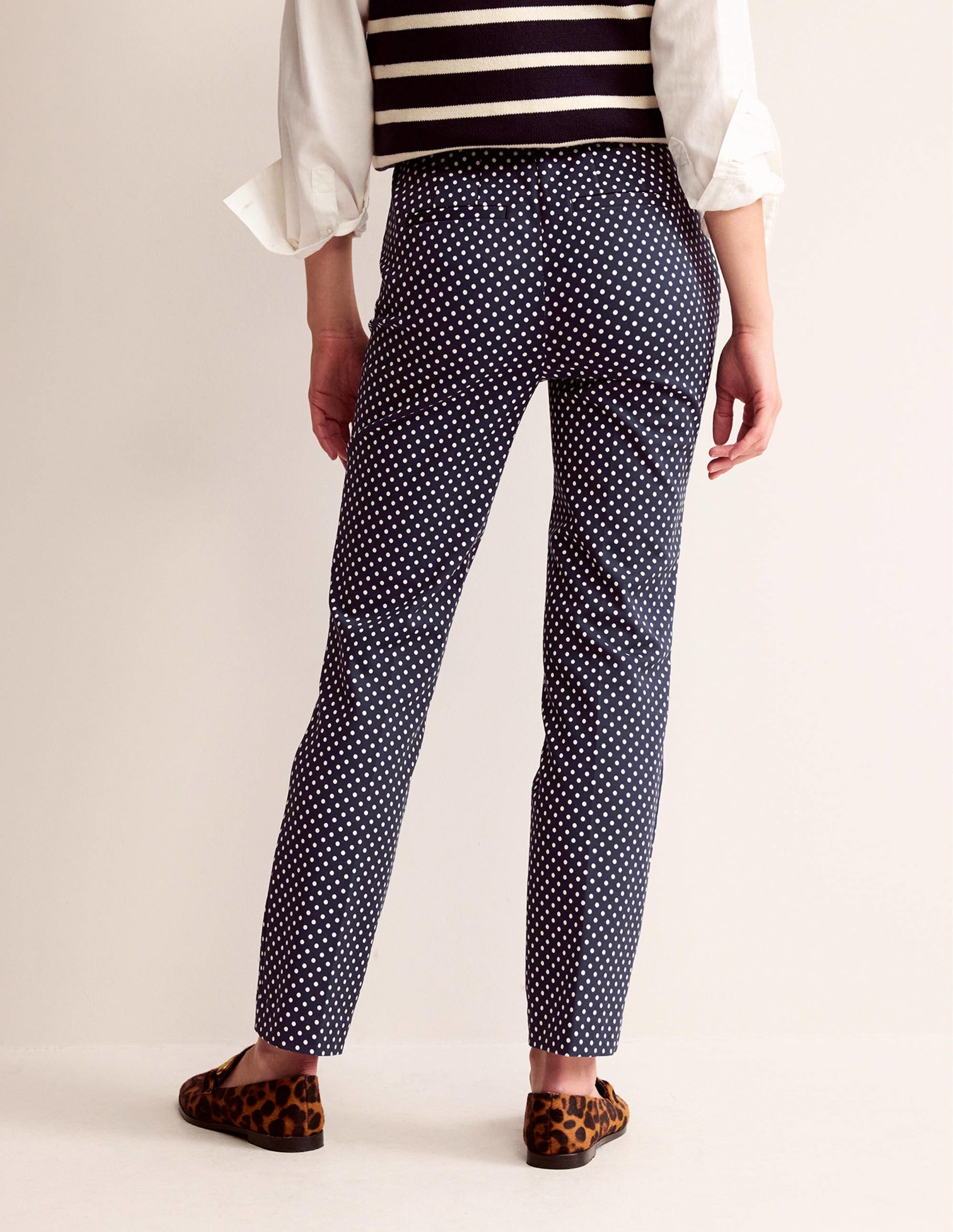 Pantalon Highgate imprimé-Bleu marine foncé, petits pois - Image 3