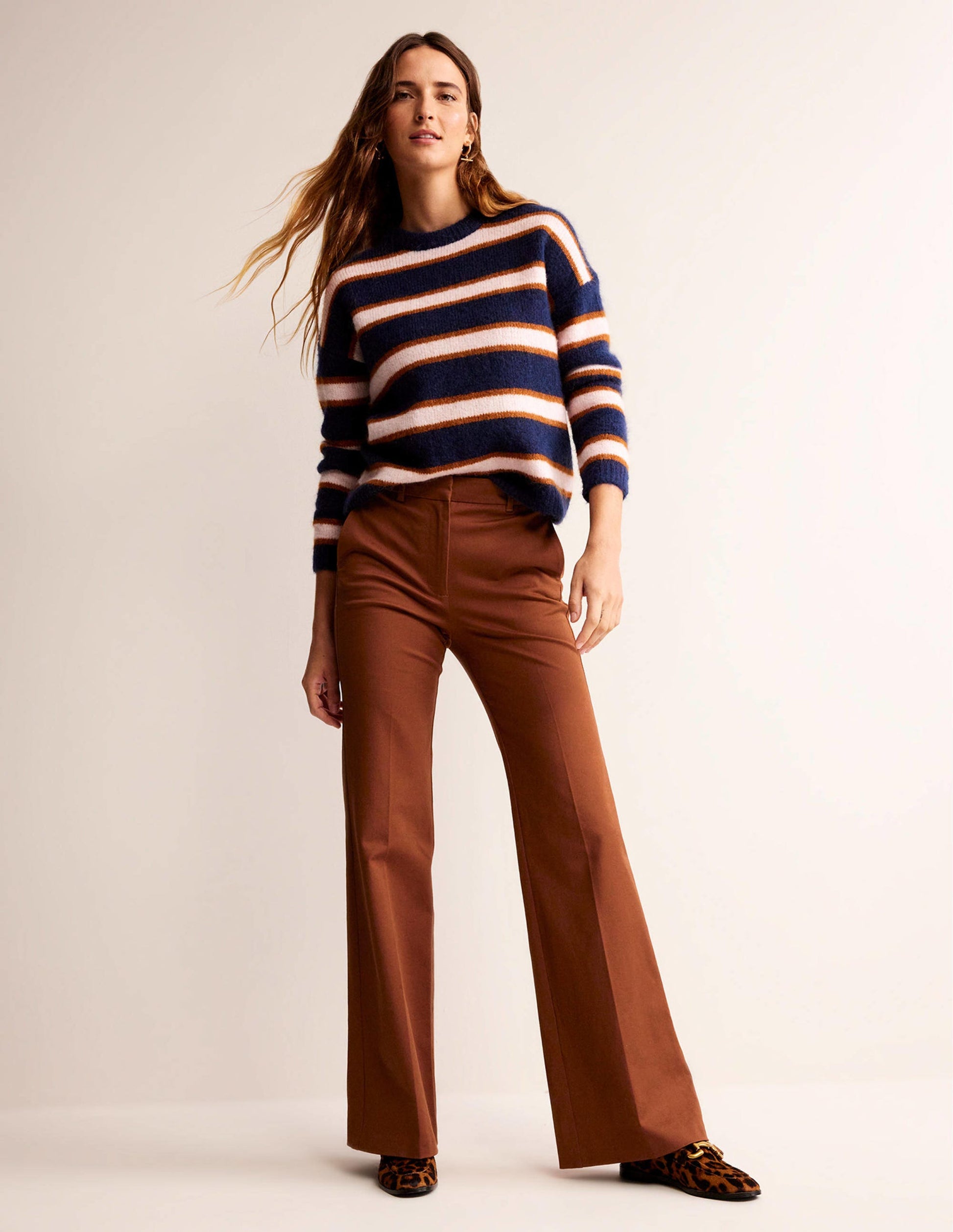 Pantalon Brompton en bi-stretch-Cognac-1