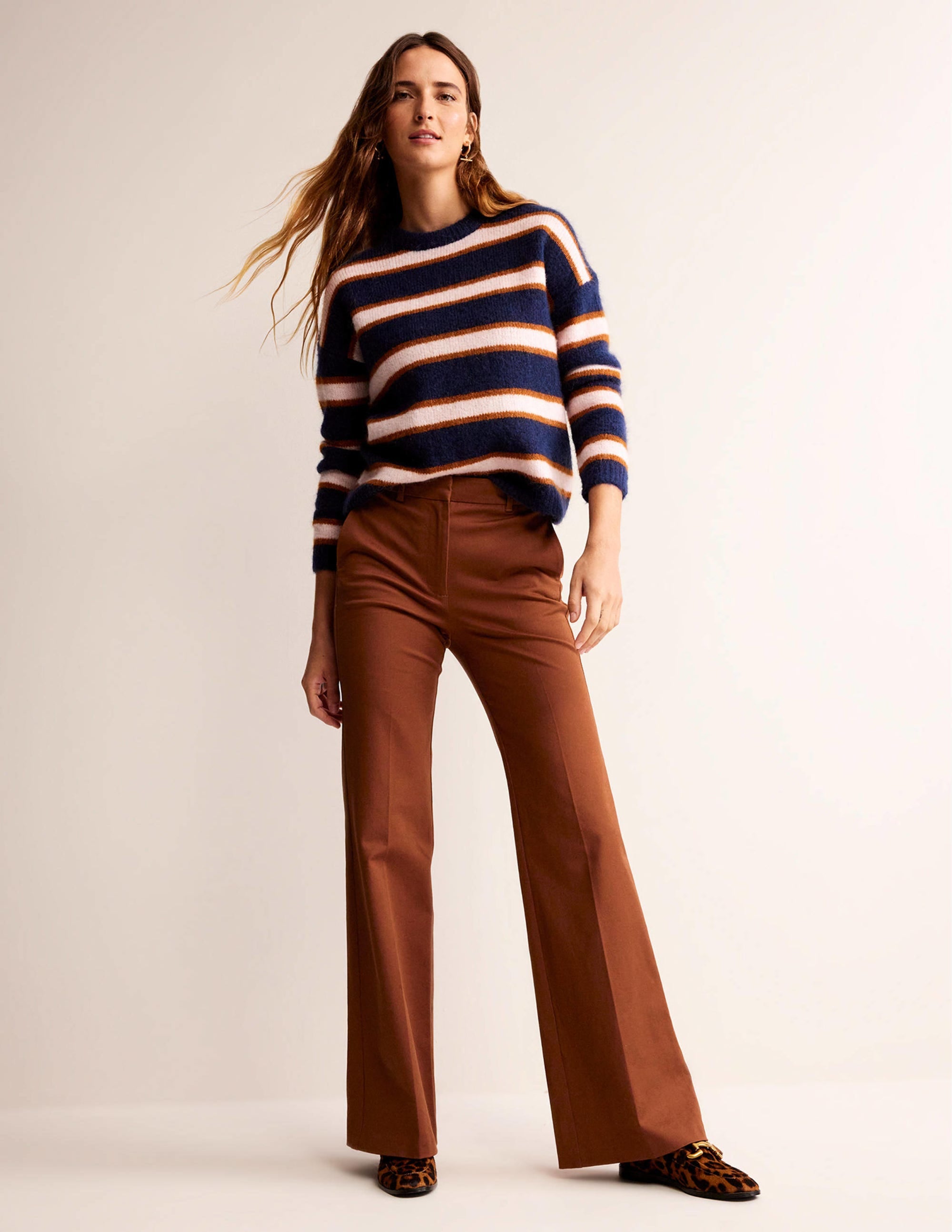 Pantalon Brompton en bi-stretch-Cognac - Image 1