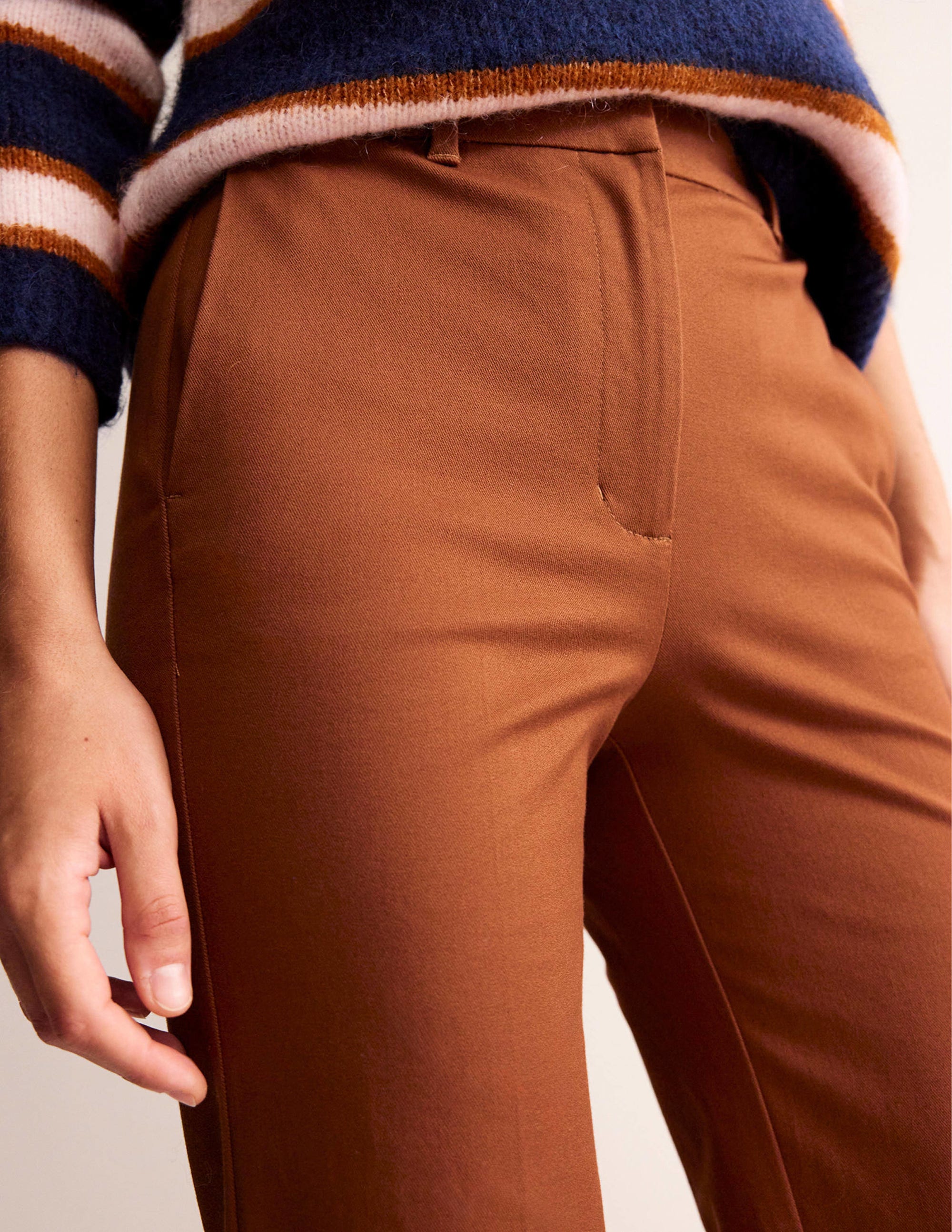 Pantalon Brompton en bi-stretch-Cognac - Image 2