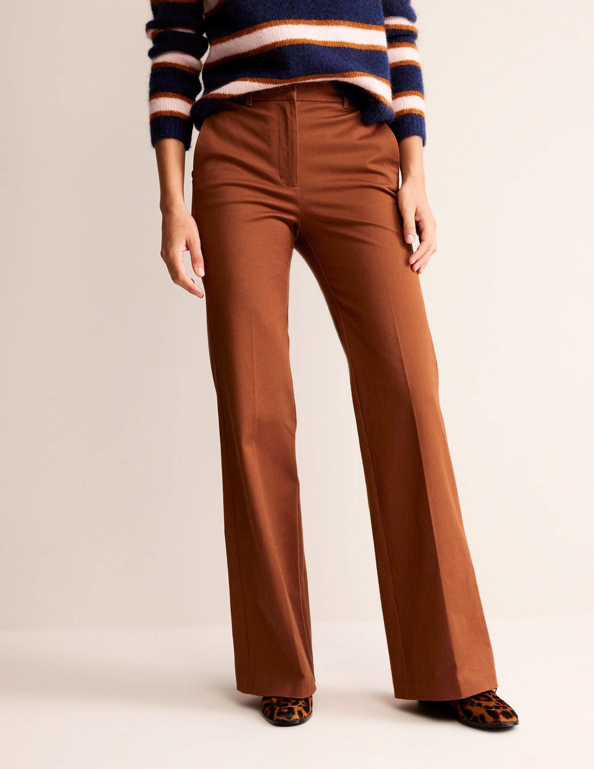 Pantalon Brompton en bi-stretch-Cognac-4