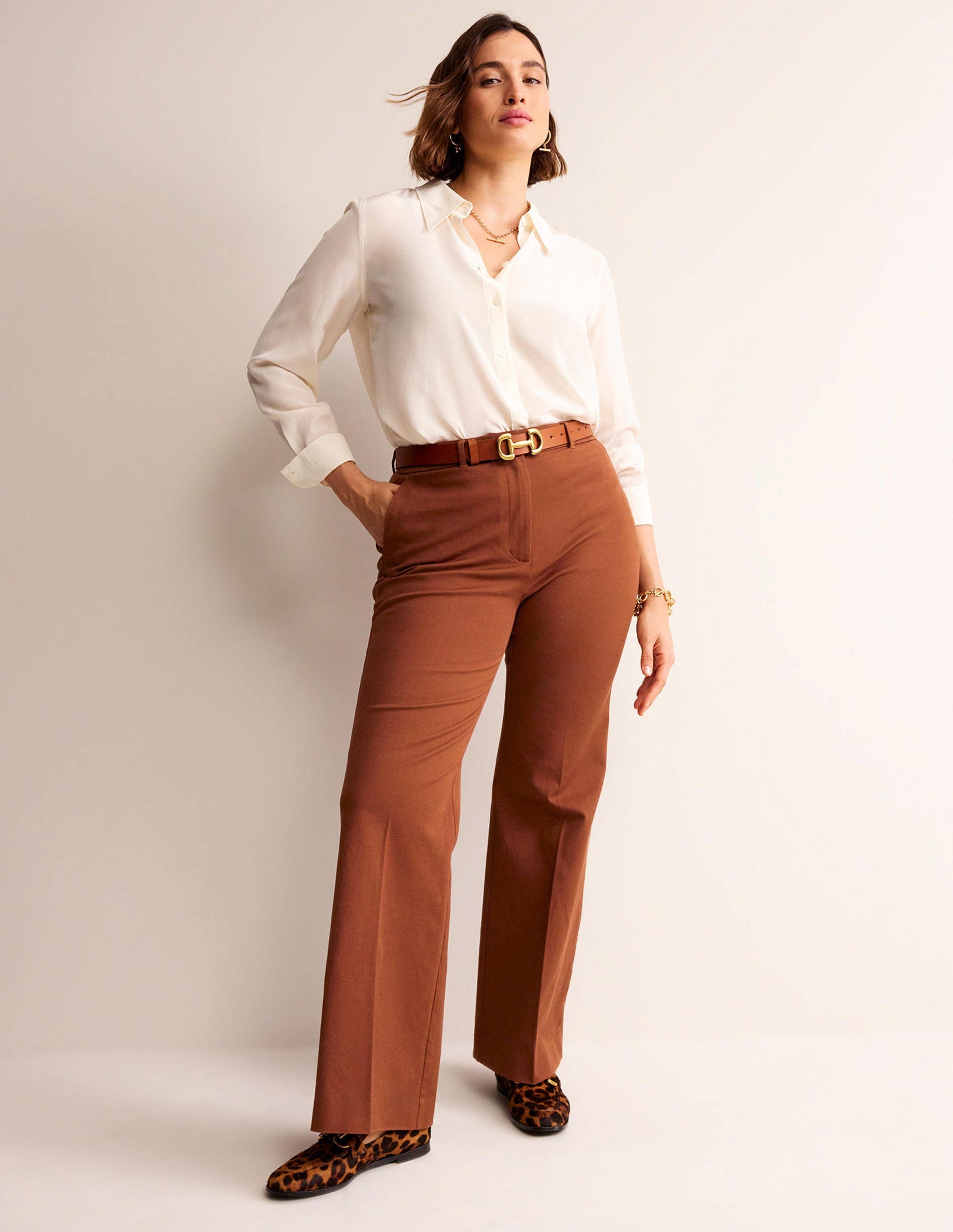 Pantalon Brompton en bi-stretch-Cognac-5