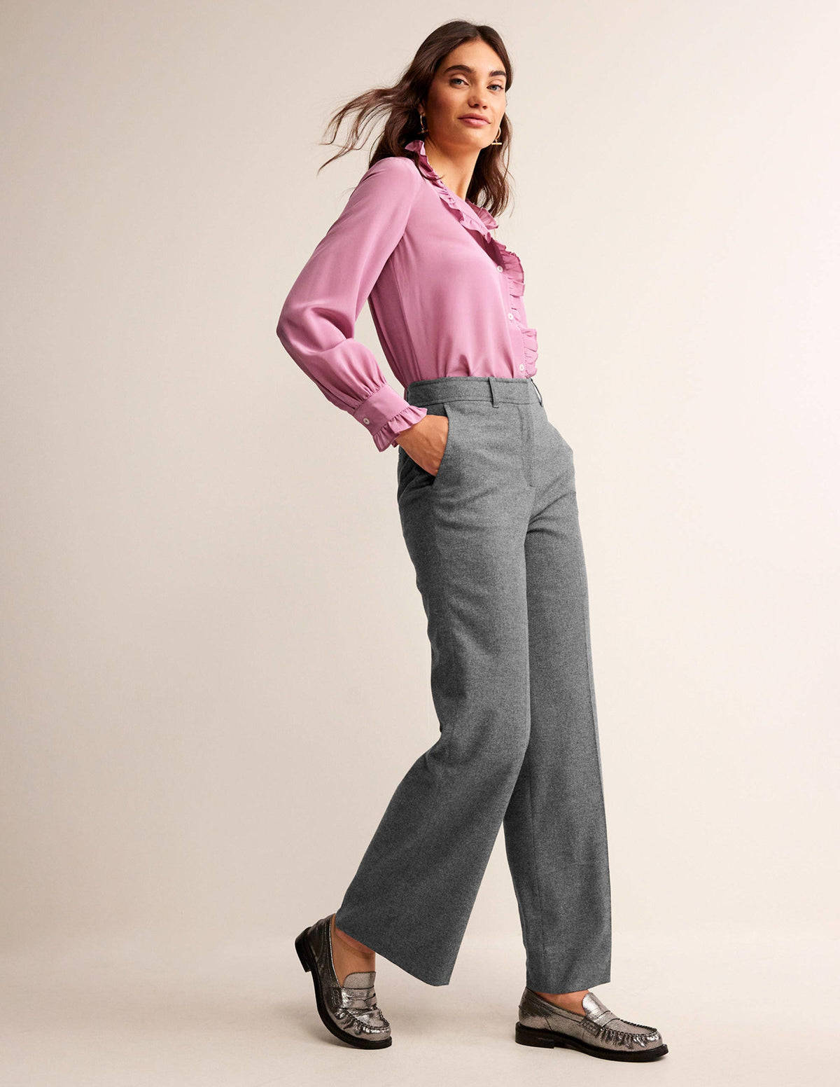 Westbourne Hose aus Wolle-Anthrazit Meliert - Image 1