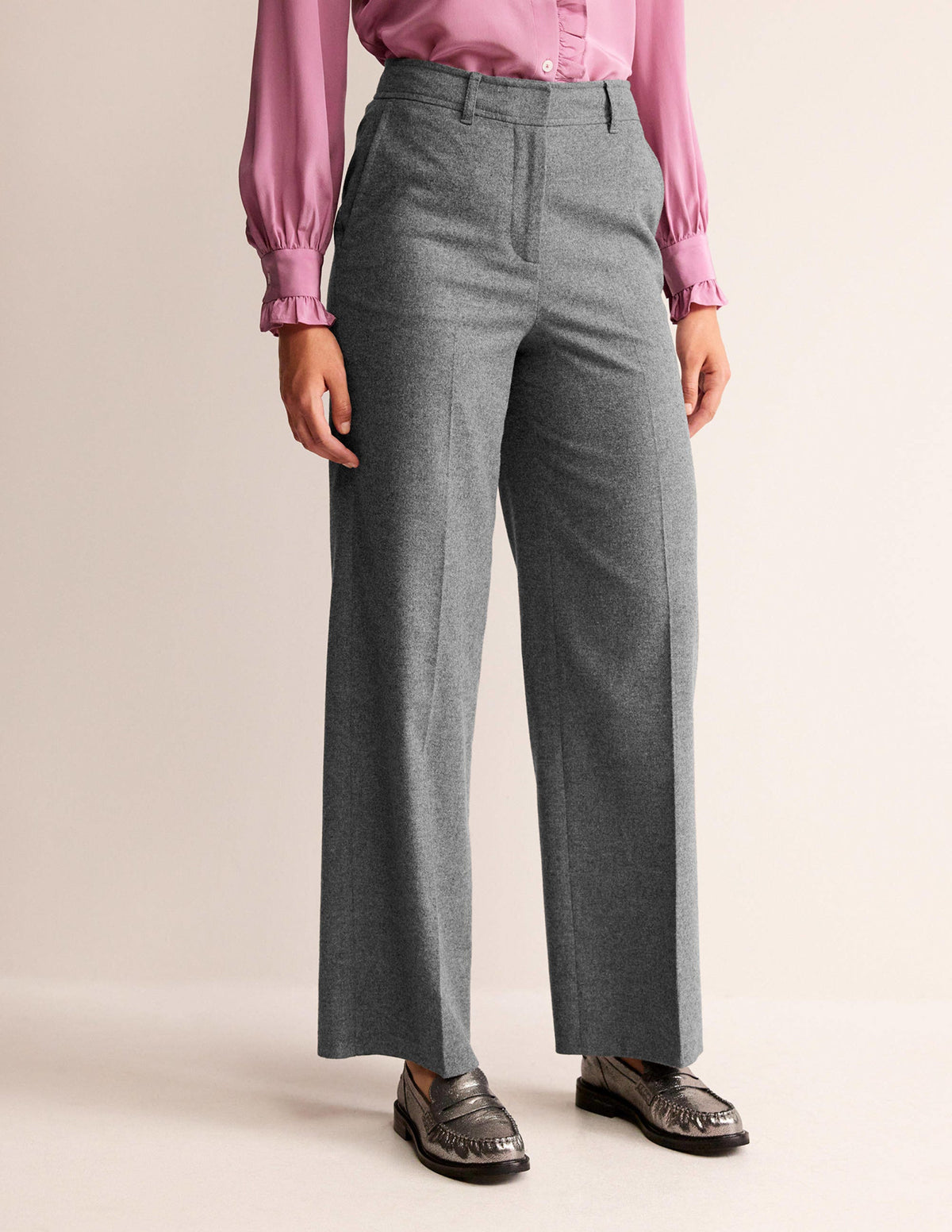 Westbourne Hose aus Wolle-Anthrazit Meliert - Image 4