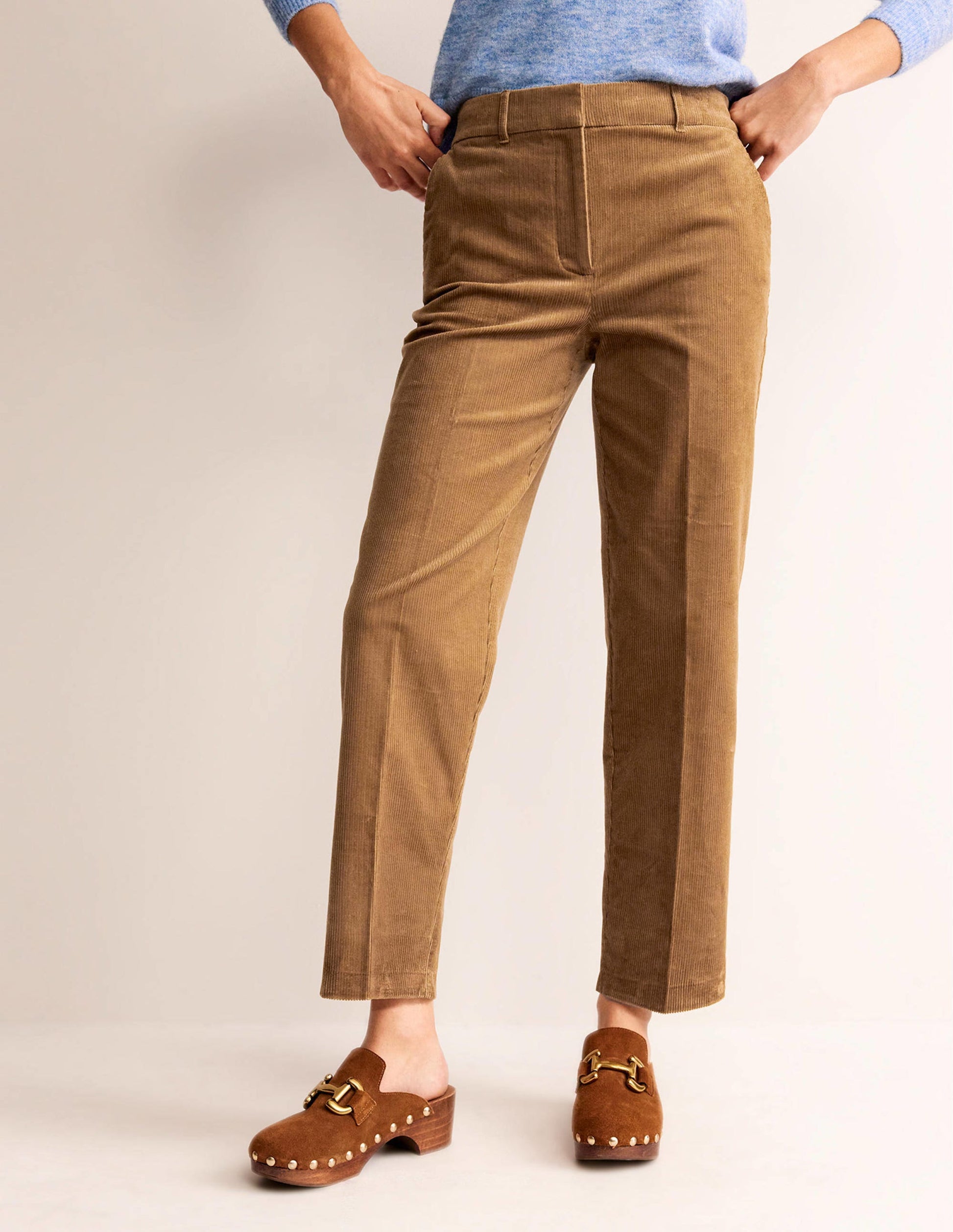 Pantalon Kew en velours côtelé-Camel-4