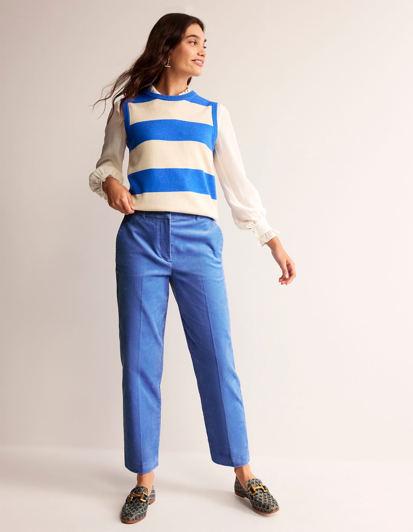 Pantalon Kew en velours côtelé-Marina - Image 1