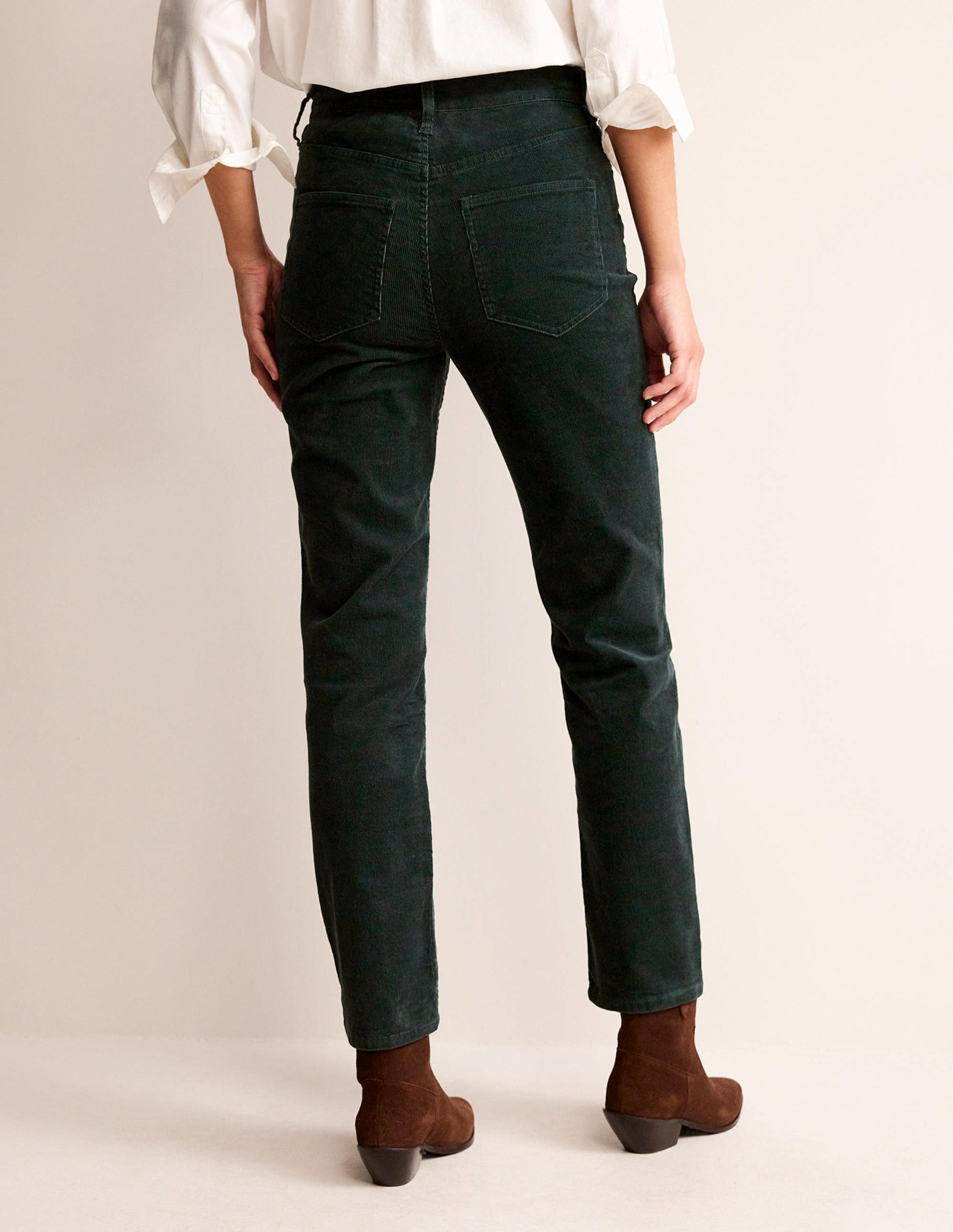 Schmal geschnittene Cord-Jeans mit 5 Taschen-Chatsworth-Grün - Image 3