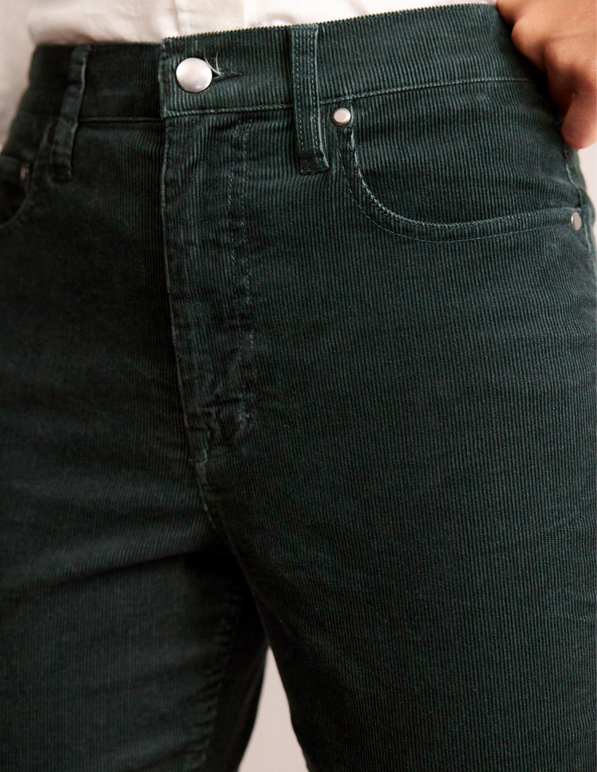Schmal geschnittene Cord-Jeans mit 5 Taschen-Chatsworth-Grün - Image 5
