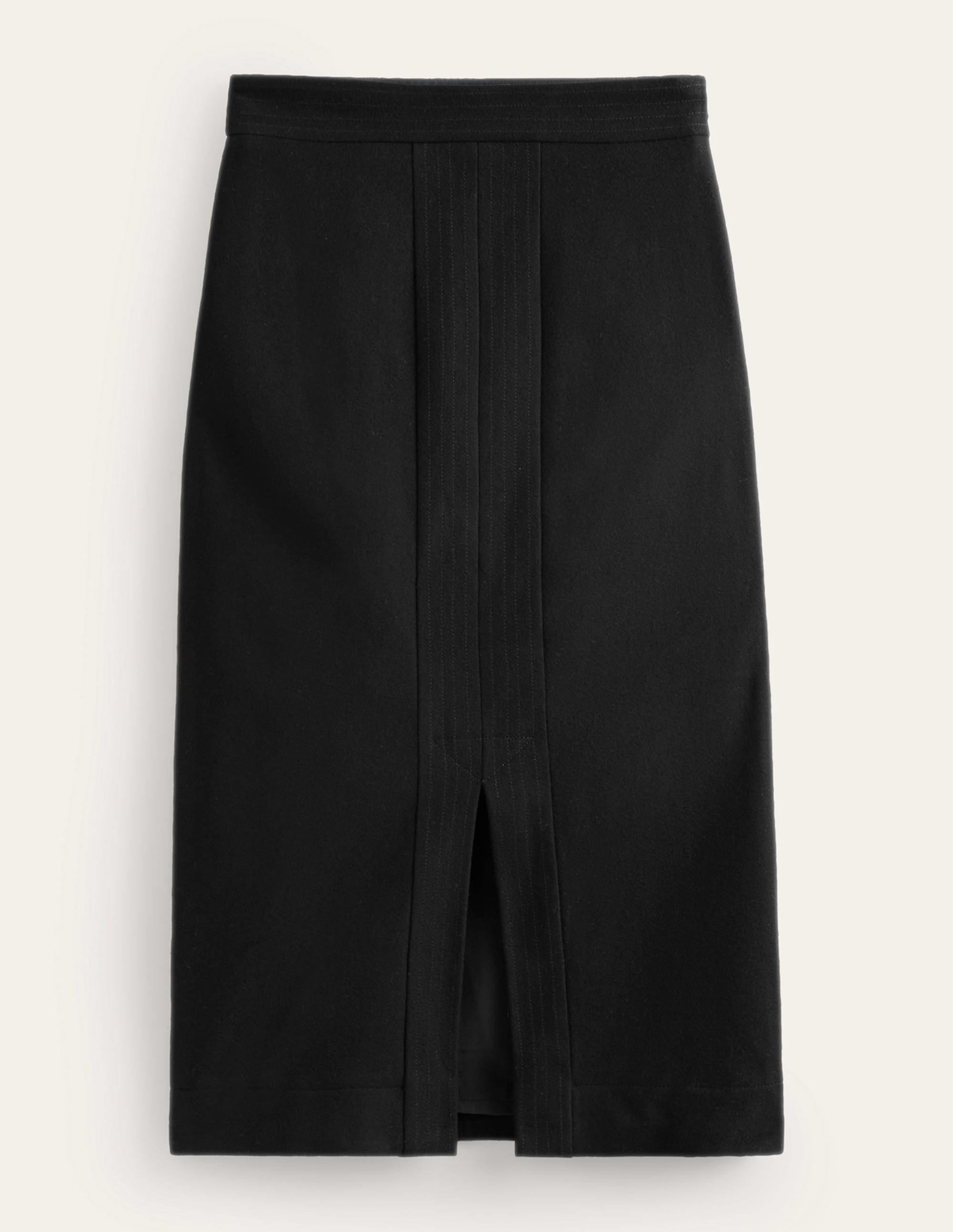 Jupe crayon en laine-Noir - Image 5