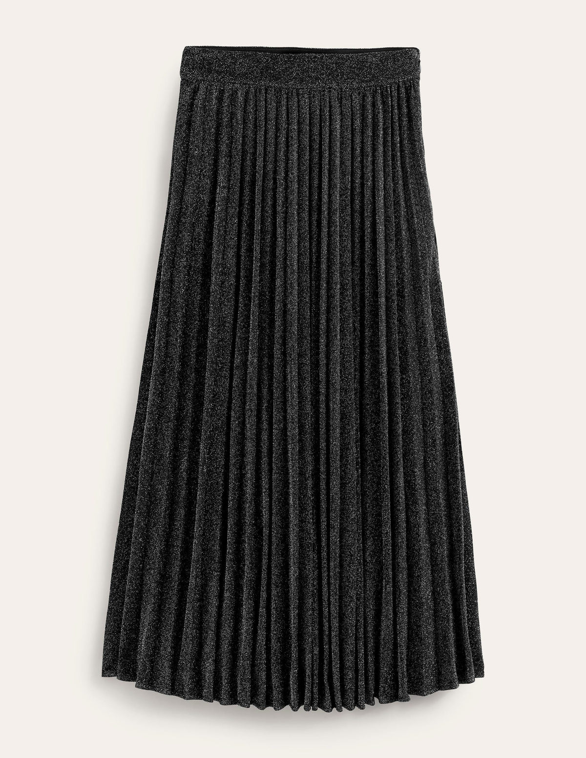 Metallic-Faltenrock aus Jersey-Schwarz Glitzer - Image 5