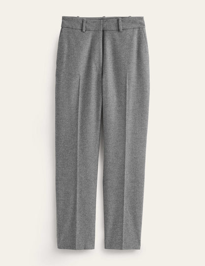 Kew Wool Trousers-Charcoal Marl