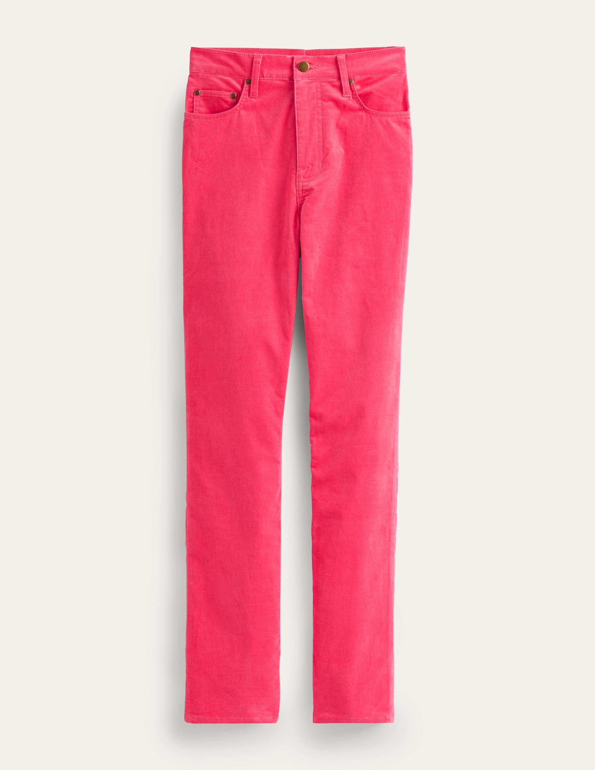 Jean 5 poches en velours-Rose poudré - Image 6