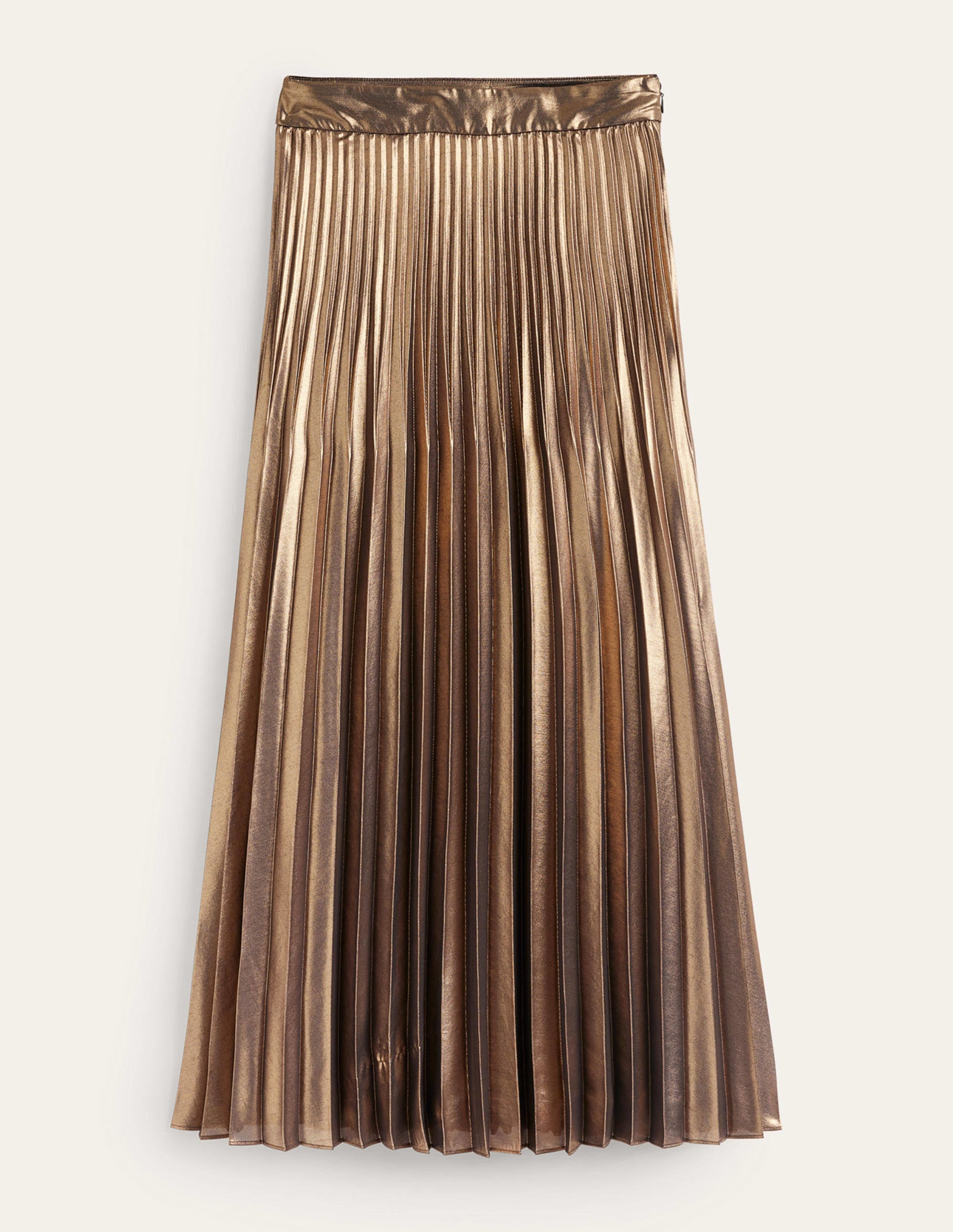 Jupe midi Camilla métallisée-Noir doré - Image 6