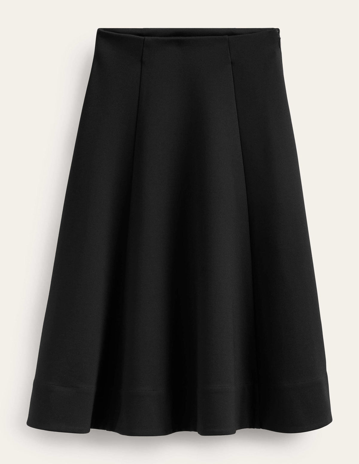 Flippiger Midirock aus Jersey-Schwarz - Image 5