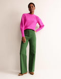 Pantalon Westbourne en point de Rome-Vert hivernal